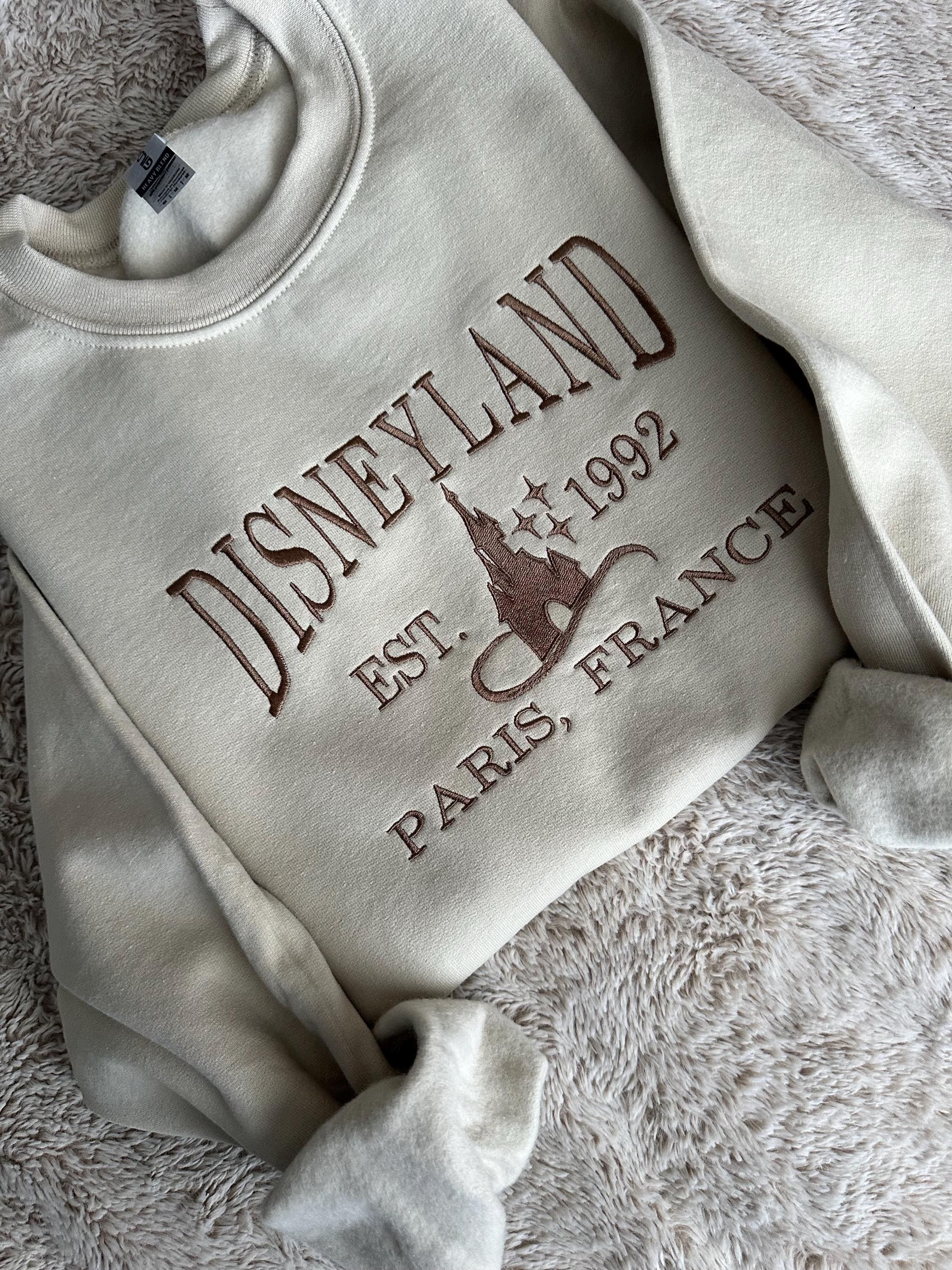 Magical Paris Park Embroidered Custom Disney Crewneck – Minimalist Disneyland Paris Vacation Sweatshirt and Gift Shirt - photo 3