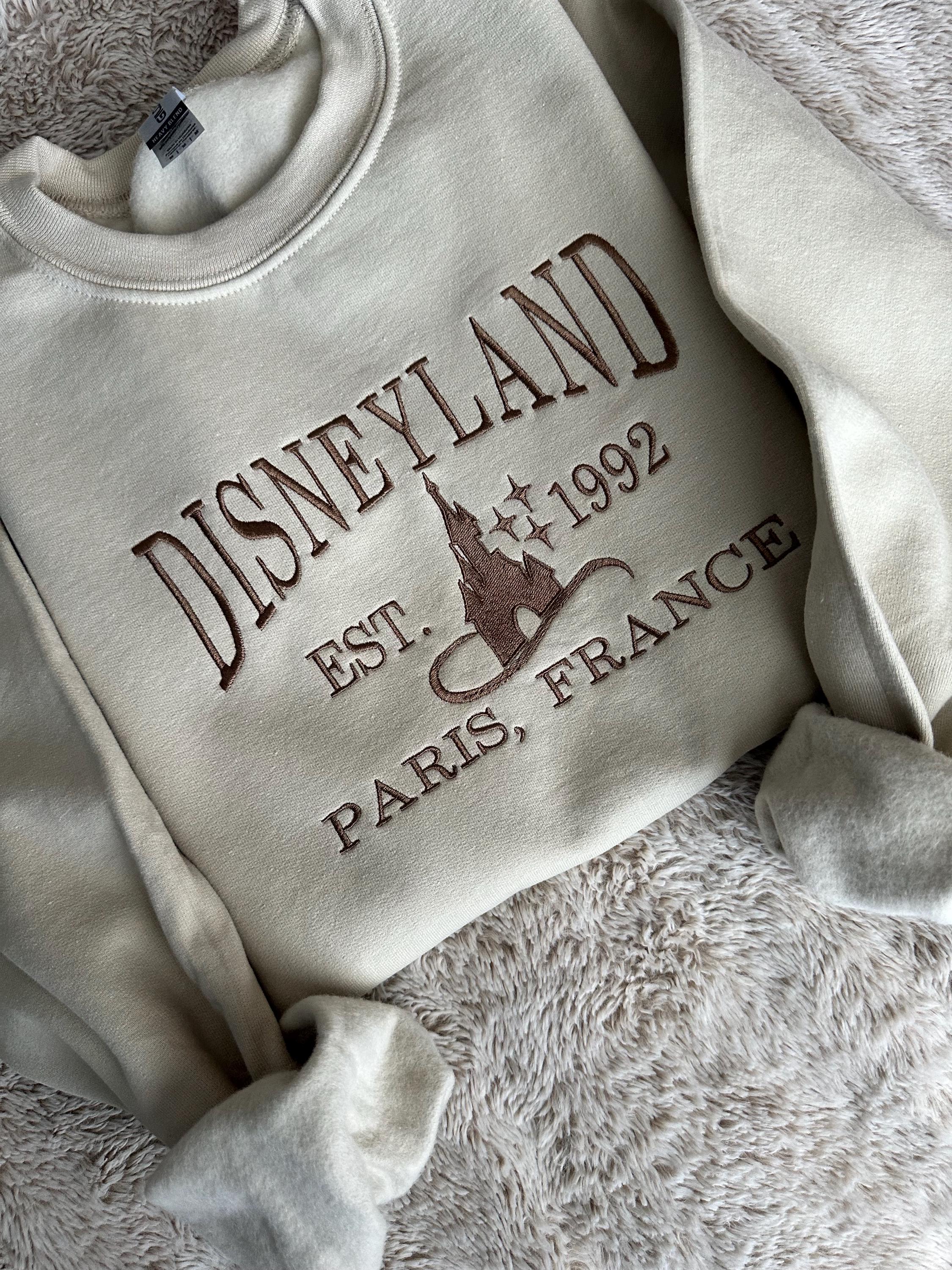 Magical Paris Park Embroidered Custom Disney Crewneck – Minimalist Disneyland Paris Vacation Sweatshirt and Gift Shirt - photo 4