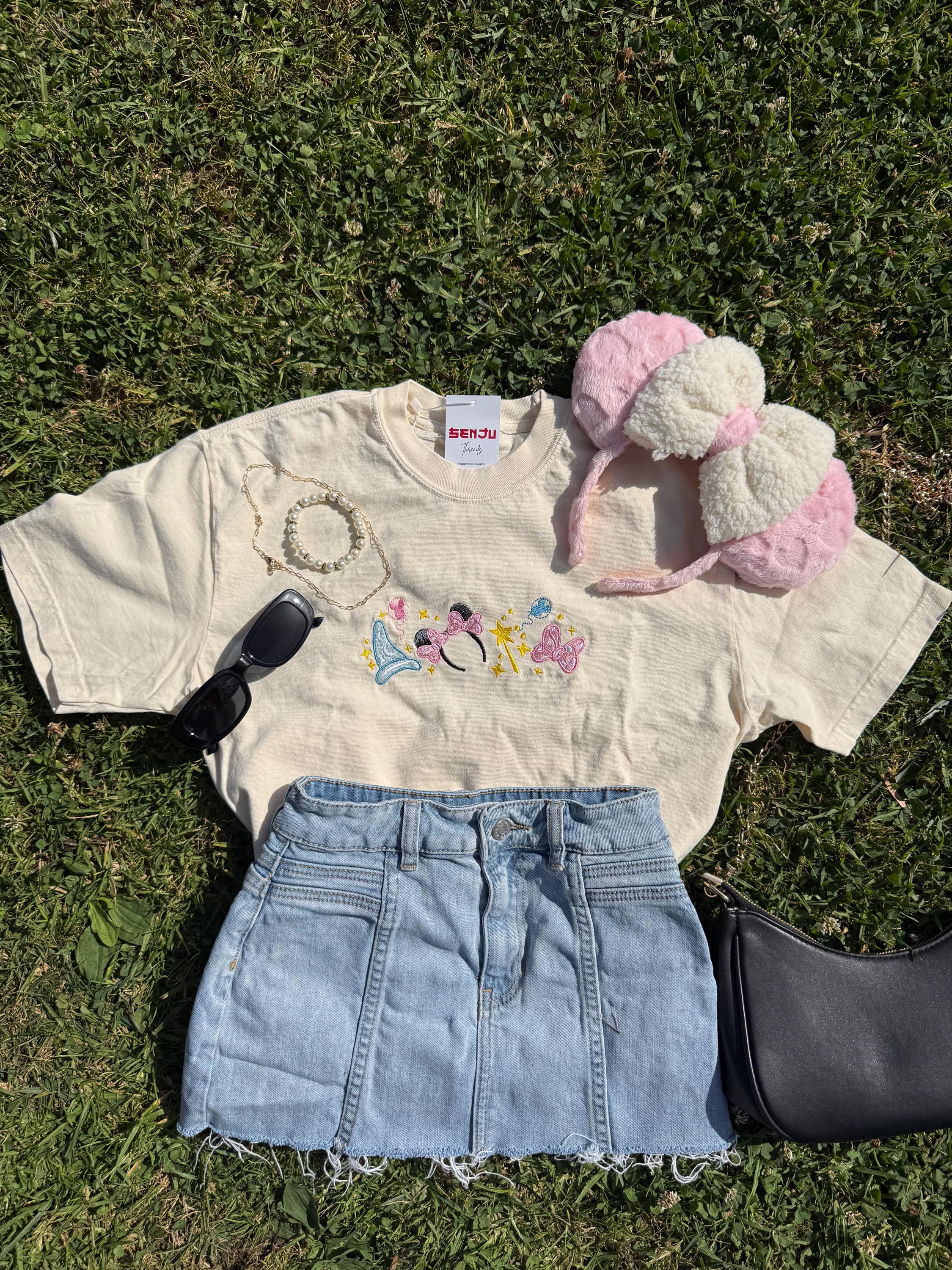 Vintage Sorcerer Mickey Icons Embroidered Shirt for Adults – Retro Magic Themed Fan Tee with Classic Icon Design - photo 3
