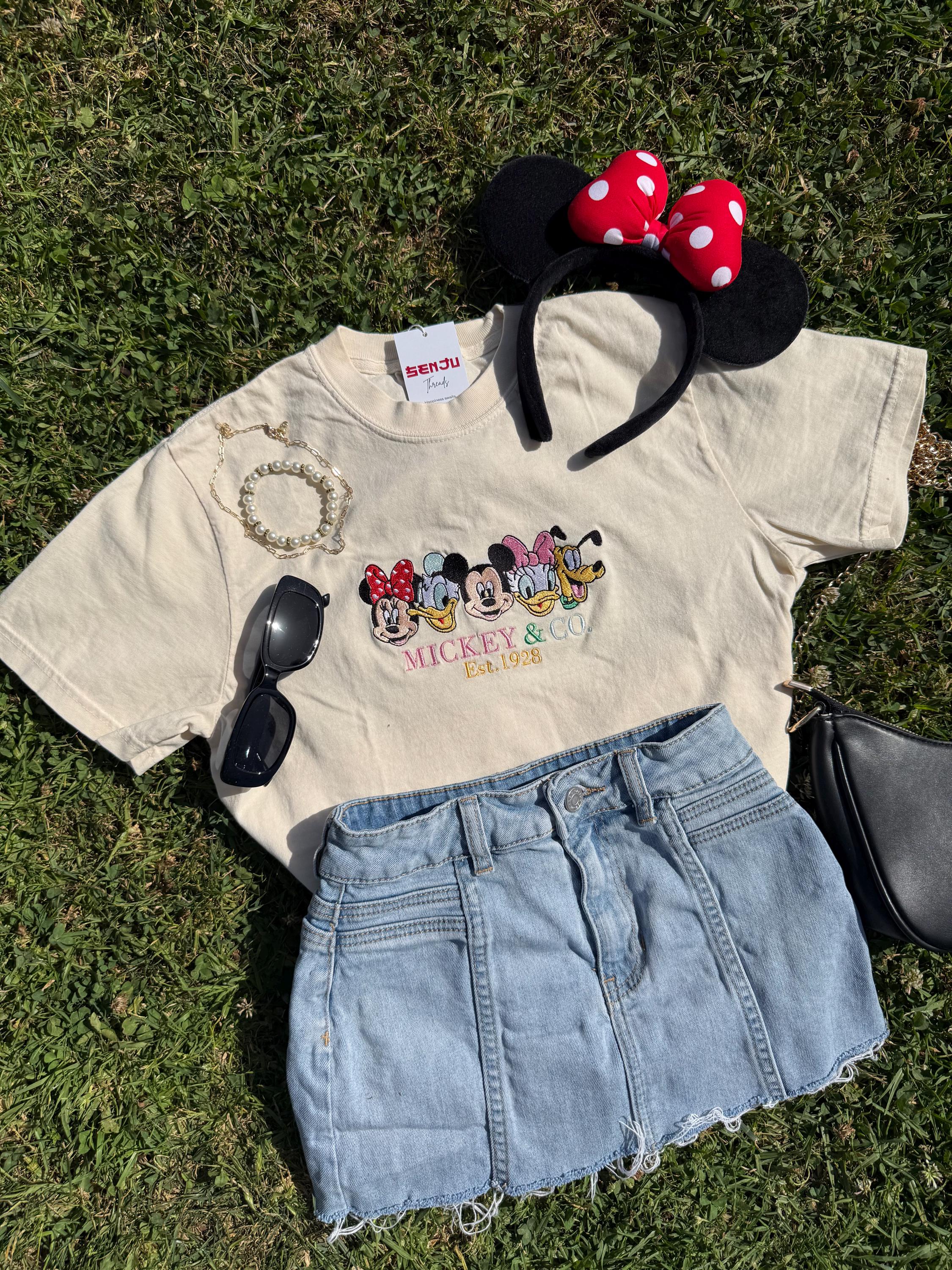 Vintage Mickey and Friends Embroidered Shirt for Adults – Retro Classic Character Tee for Everyday Casual Wear