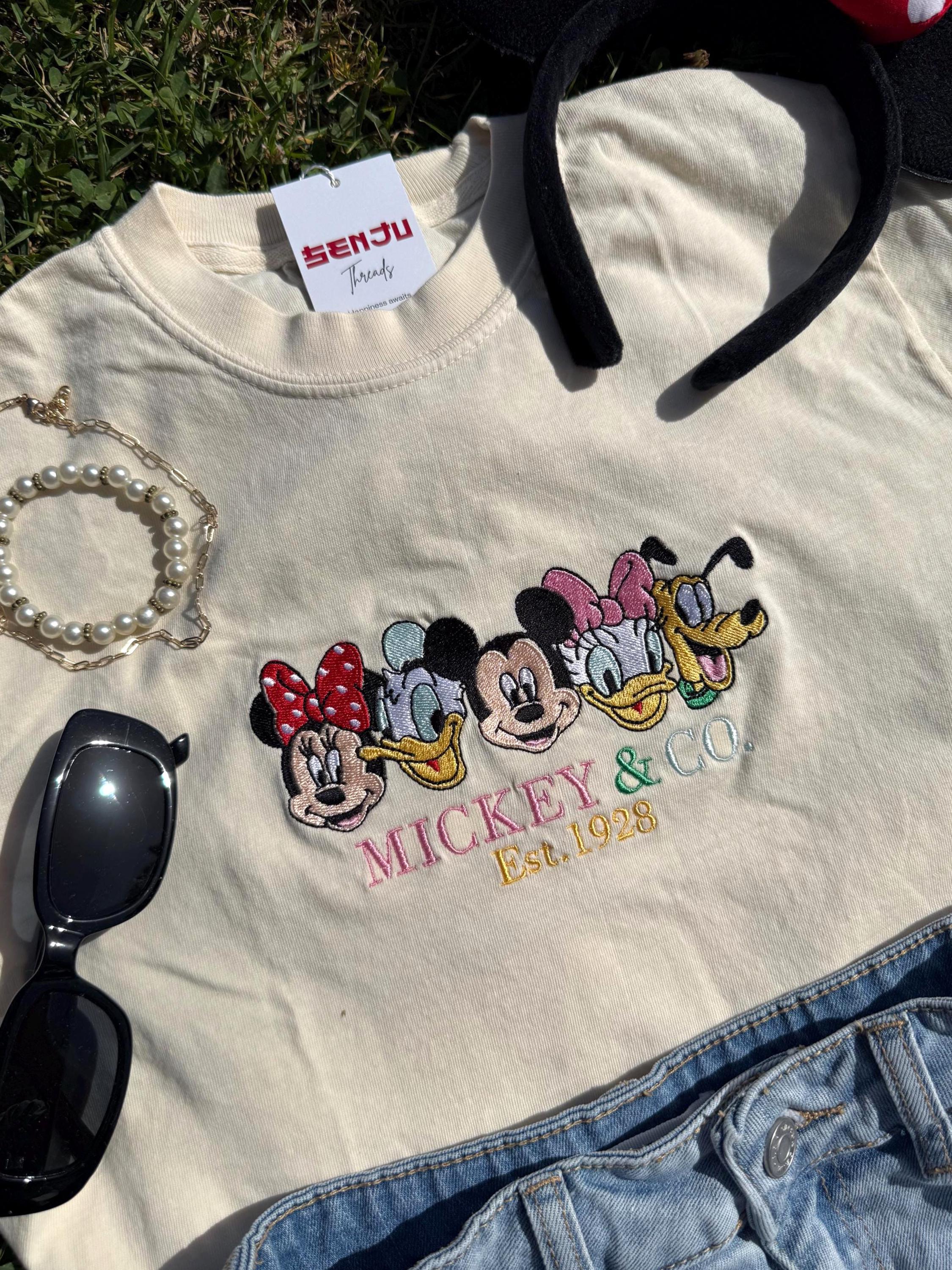 Vintage Mickey and Friends Embroidered Shirt for Adults – Retro Classic Character Tee for Everyday Casual Wear - photo 2