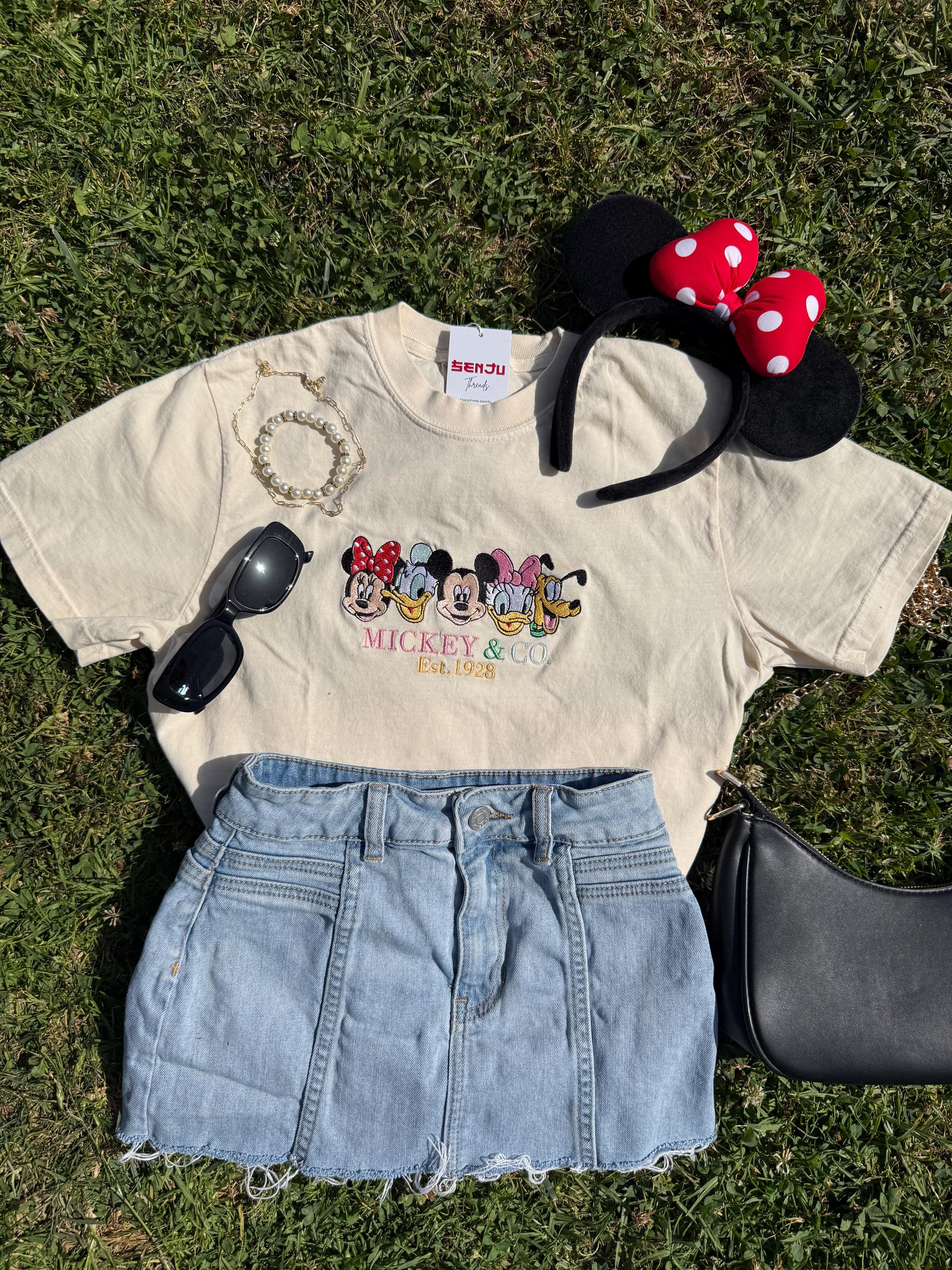 Vintage Mickey and Friends Embroidered Shirt for Adults – Retro Classic Character Tee for Everyday Casual Wear - photo 4
