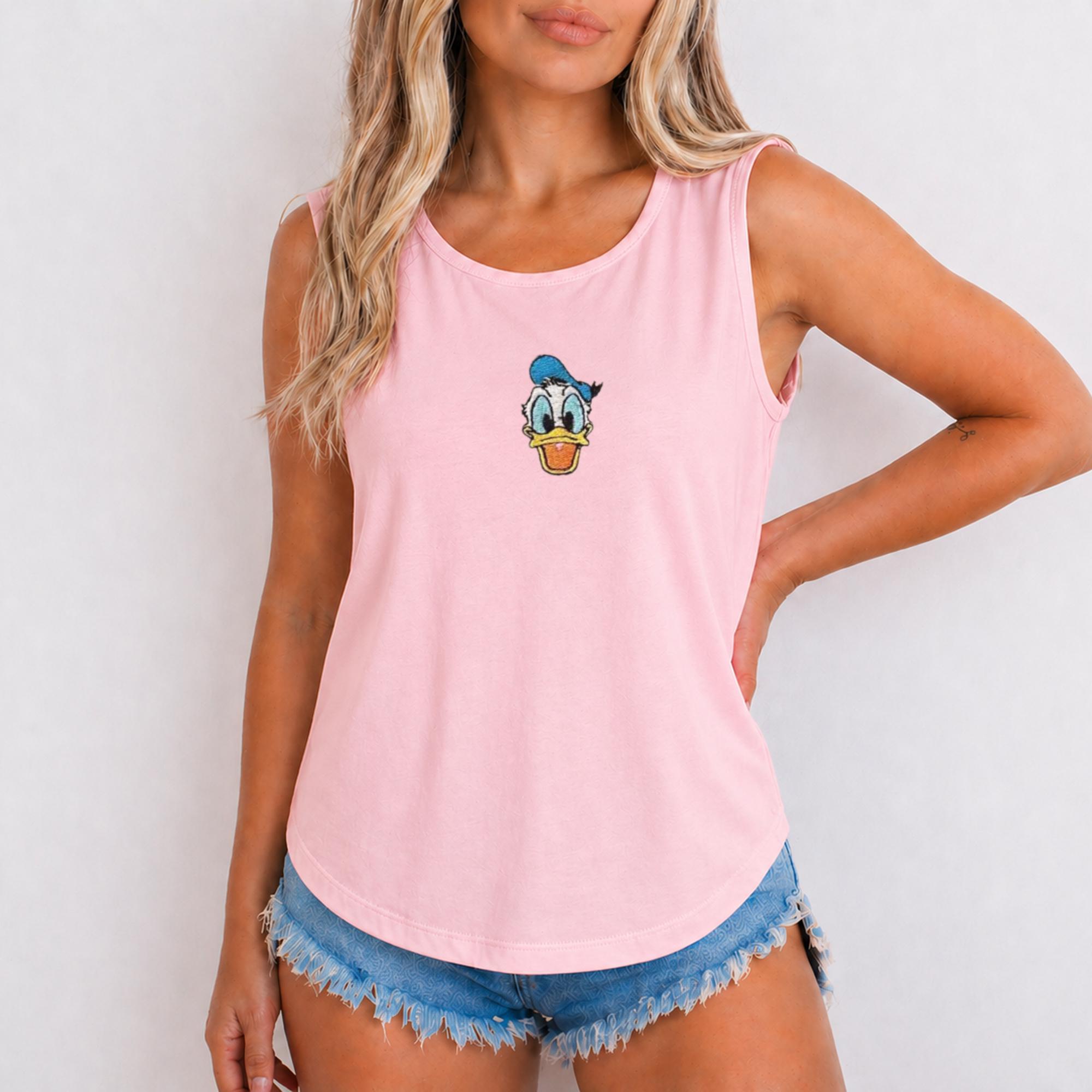 Embroidered Custom Disney Characters Loose Fit Tank Top – Comfortable Retro Mickey and Minnie Sleeveless Top - photo 3