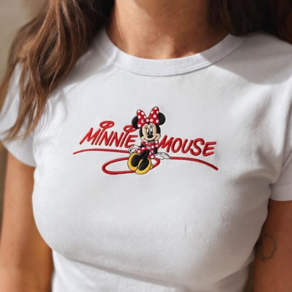 Embroidered Mickey Mouse Baby Tee with Cute Playful Design – Comfortable Stylish Everyday Wear for Disney Fans - photo 4