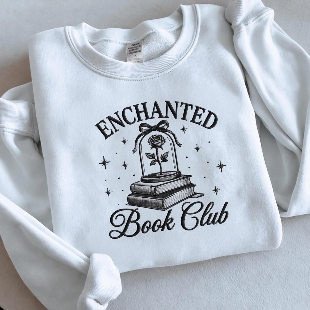 Embroidered Disney Princess Belle Book Shop Sweatshirt – Enchanted Book Club Bookish Shirt and Gift for Readers - photo 8