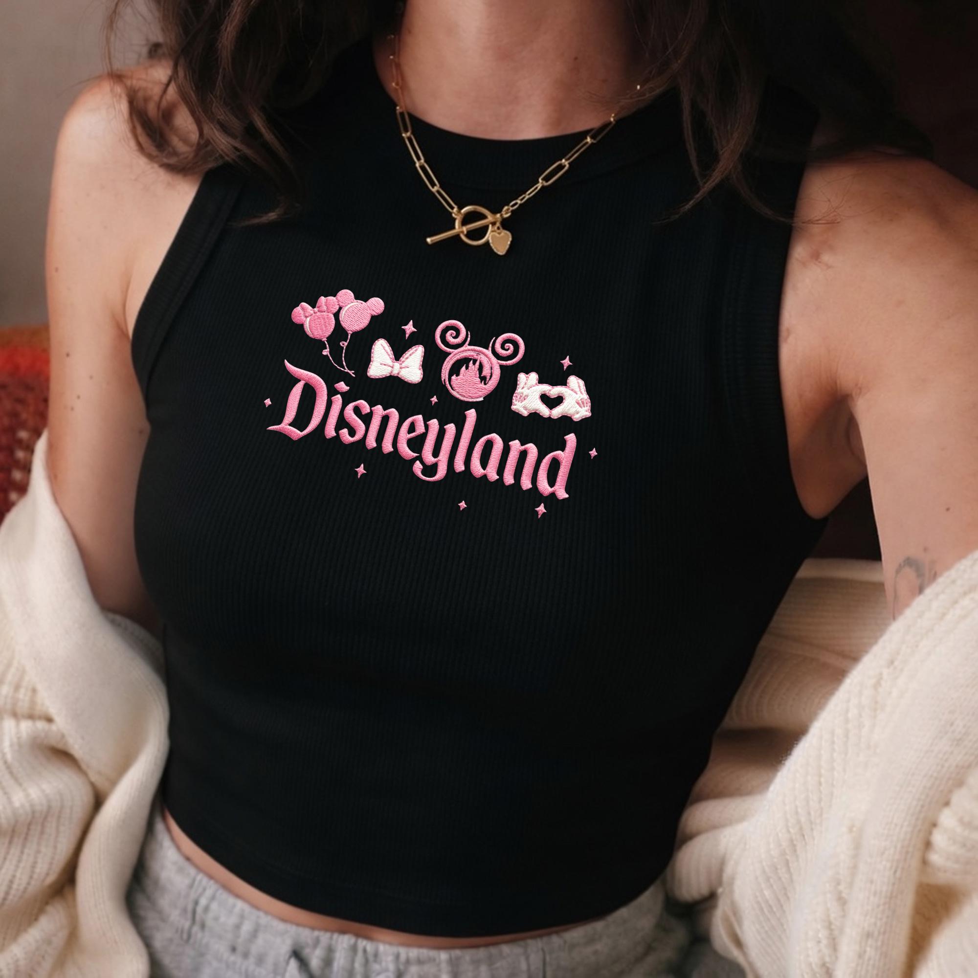 Embroidered Disneyland Magic Castle Tank Top And Magical Land Summer Shirt for Women, Couple Gift for Disney Vacation Trip