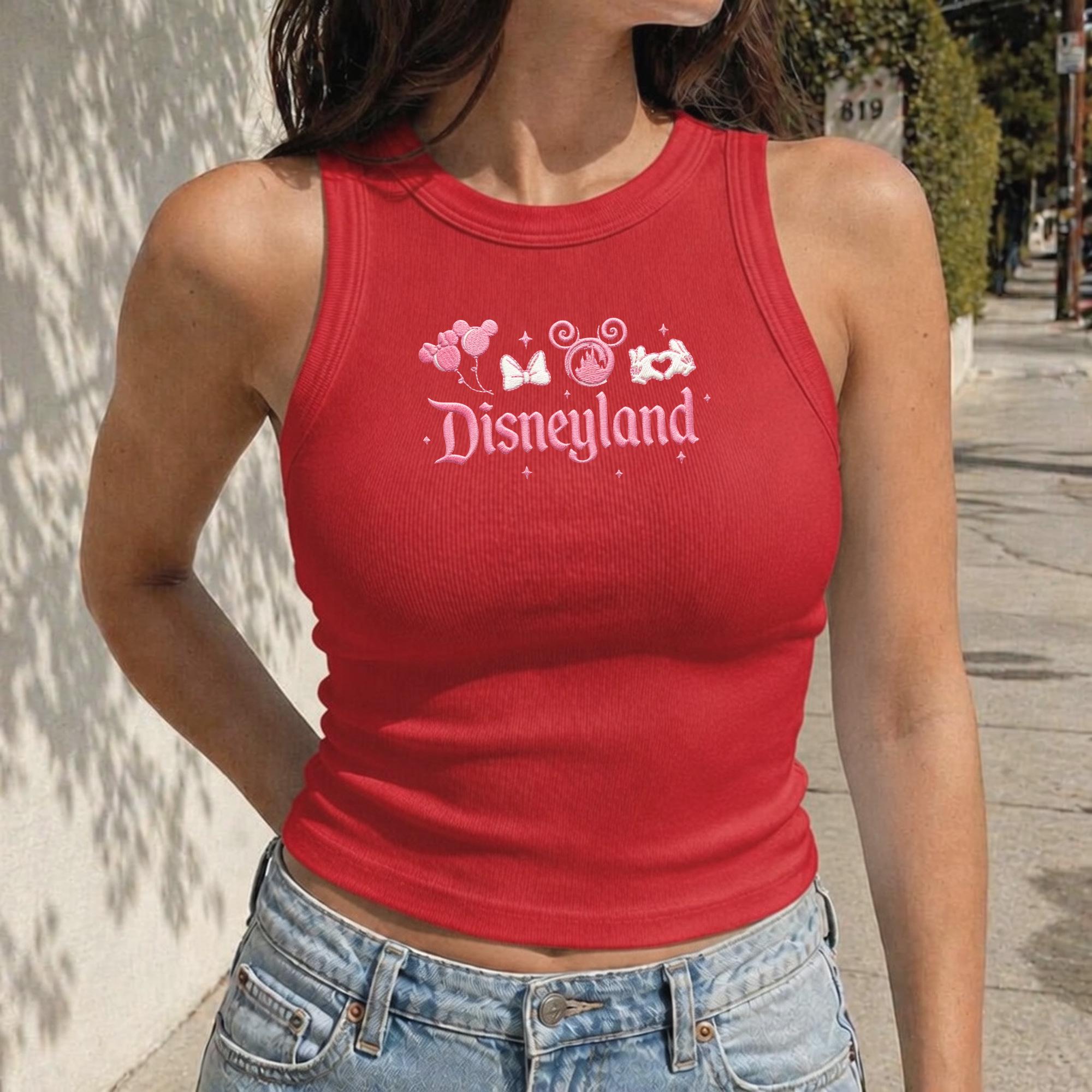 Embroidered Disneyland Magic Castle Tank Top And Magical Land Summer Shirt for Women, Couple Gift for Disney Vacation Trip - photo 5