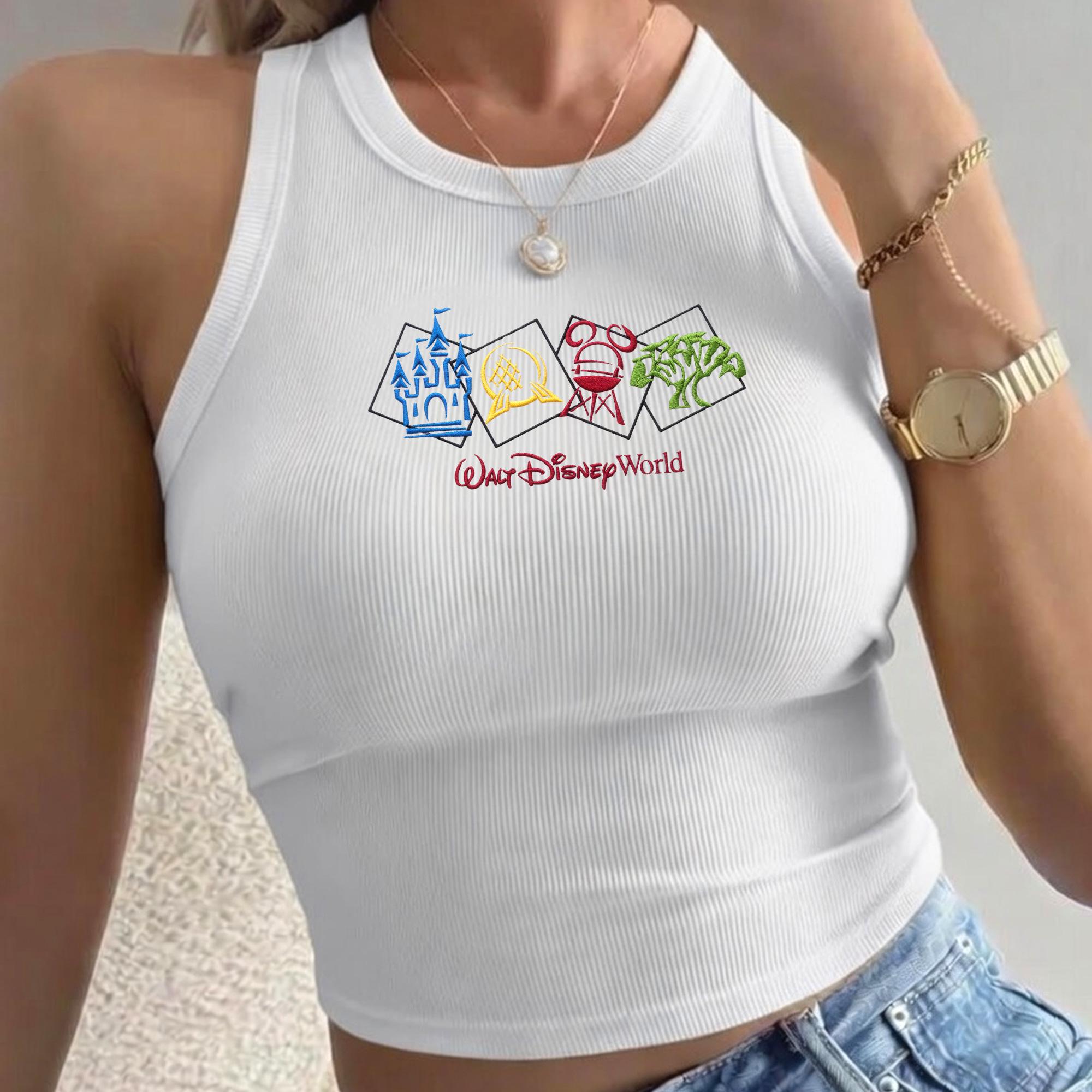 Embroidered Walt Disney World Tank Top with Magic Kingdom Theme, Family Vacation Outfit for Women and Cute Shirt - photo 8
