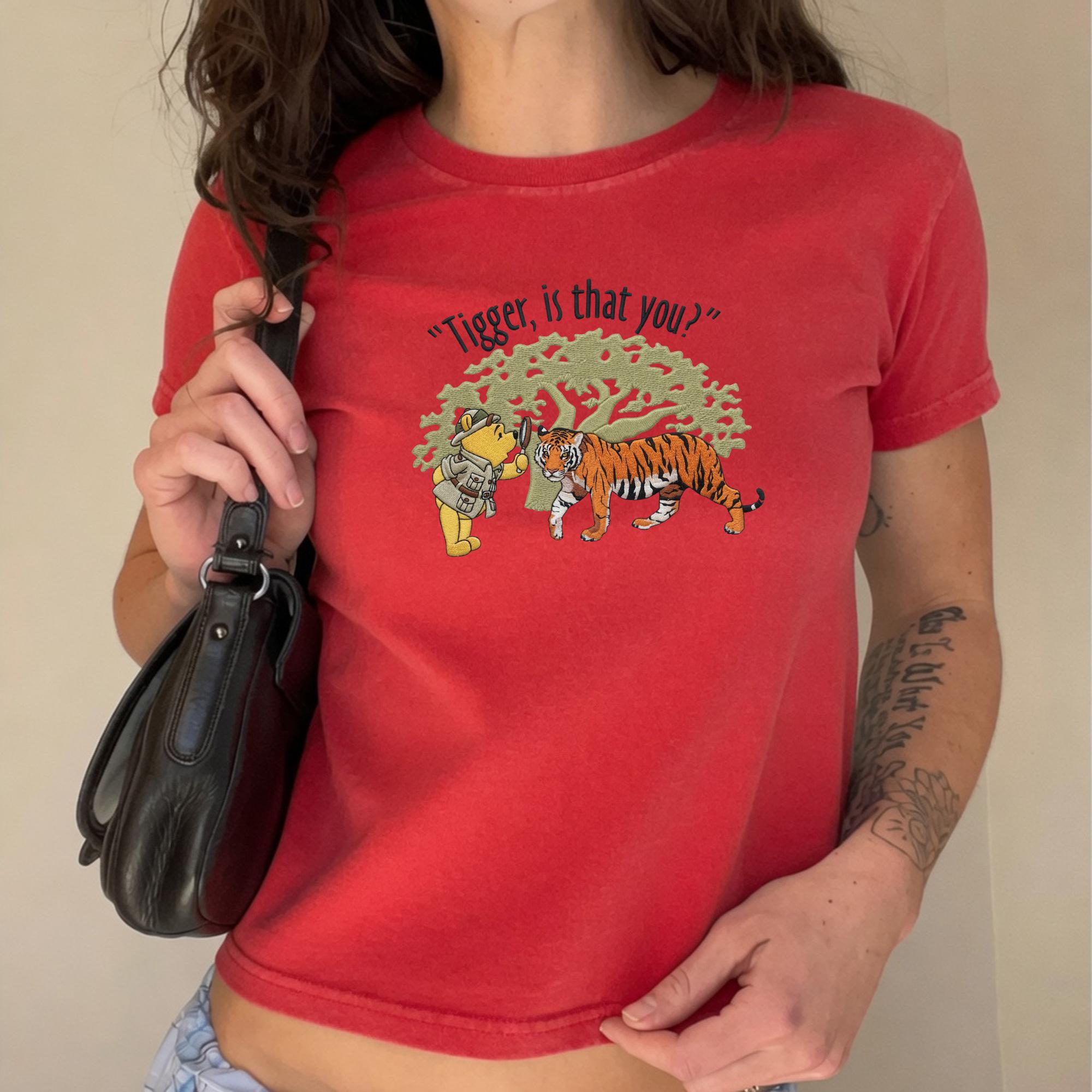 Embroidered Tigger Winnie the Pooh Baby Tee with Animal Kingdom, Disney Trip Outfit and Cute Adventure Disneyland Shirt - photo 5