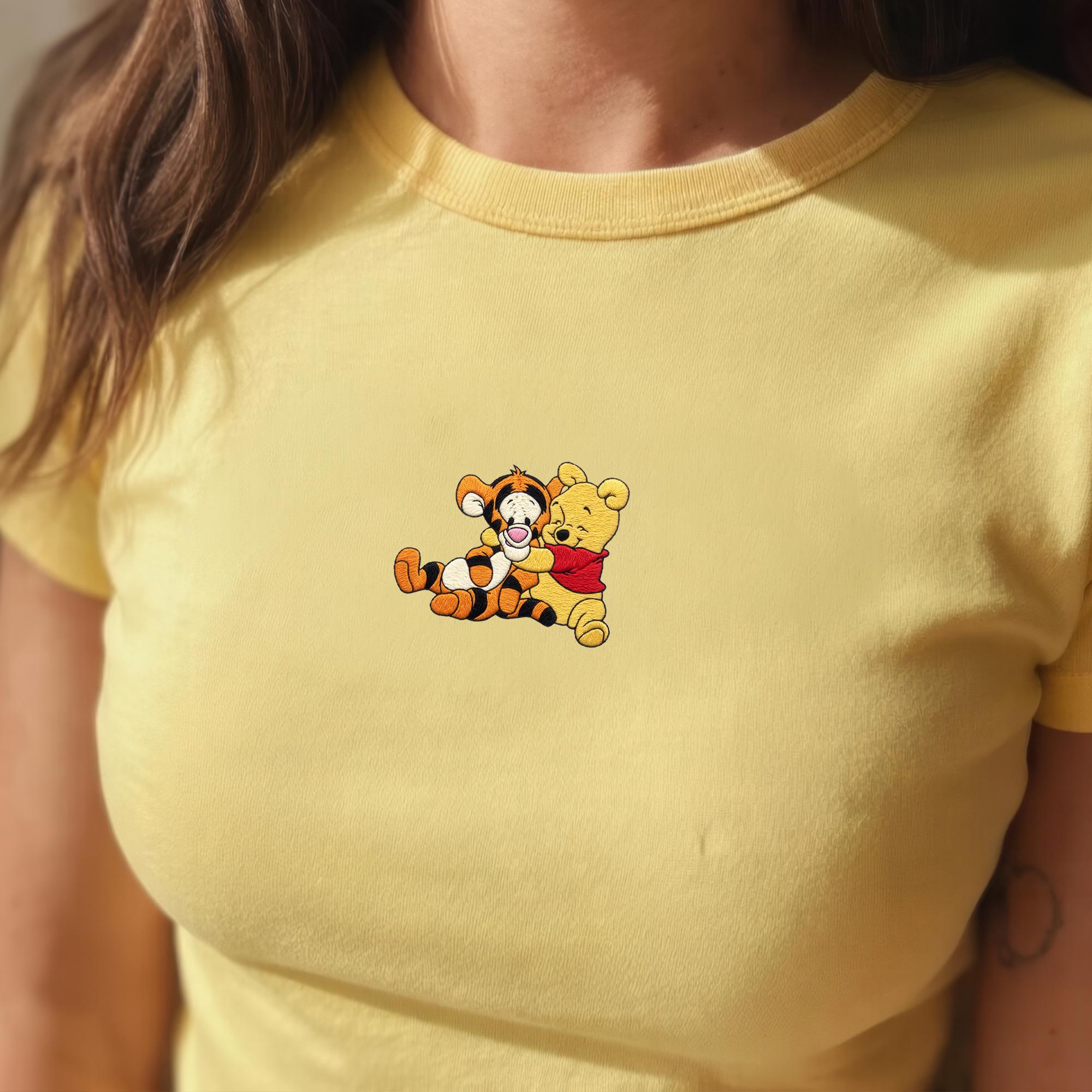 Embroidered Winnie Pooh Tigger Baby Tee with Retro Cartoon, Gift for Disney Fans Vacation and Cute Fitted Disney Shirt - photo 7