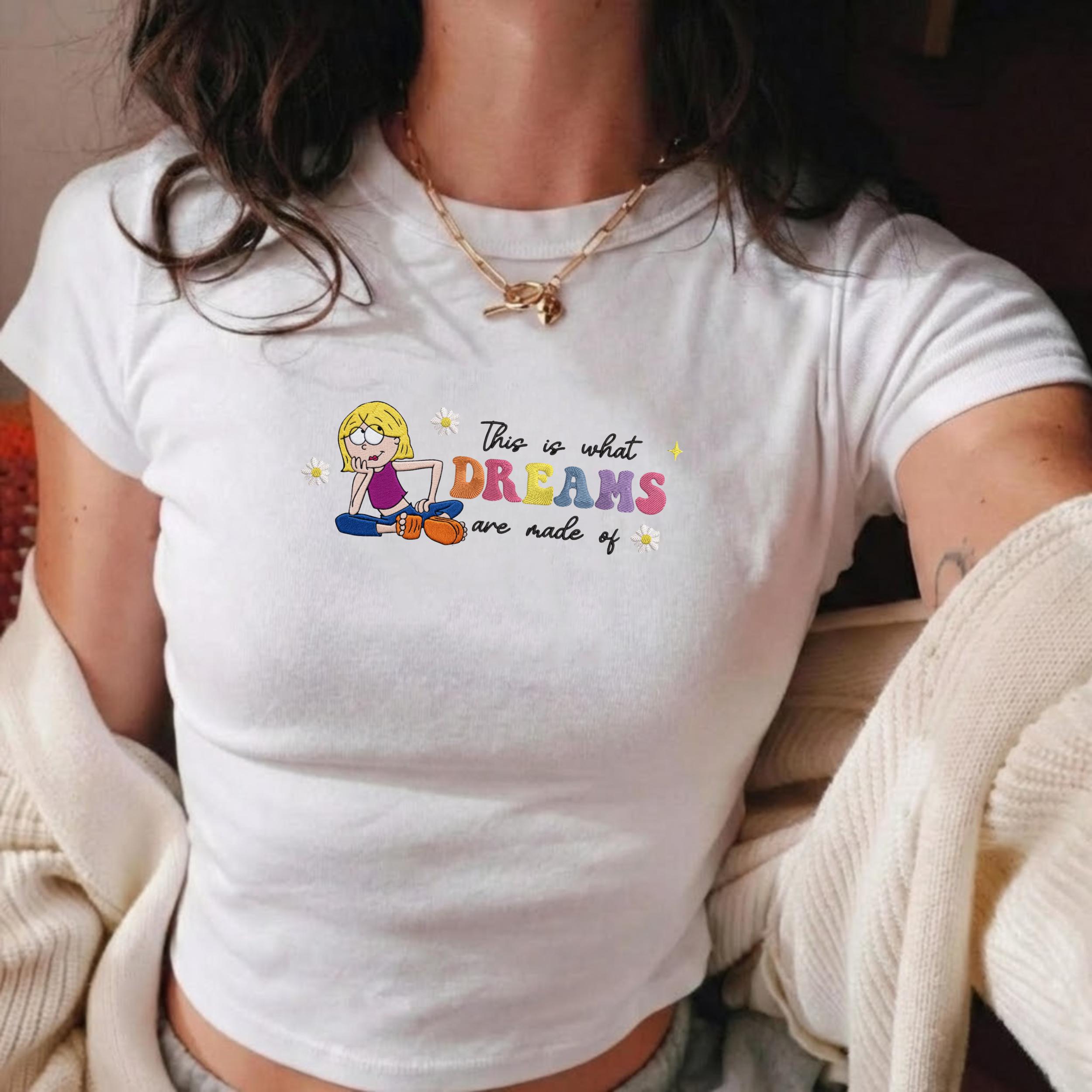 Embroidered Lizzie McGuire Baby Tee with This Is What Dreams Are Made Of – Y2K Disney Inspired Crop Tee for Trip Outfits - photo 2