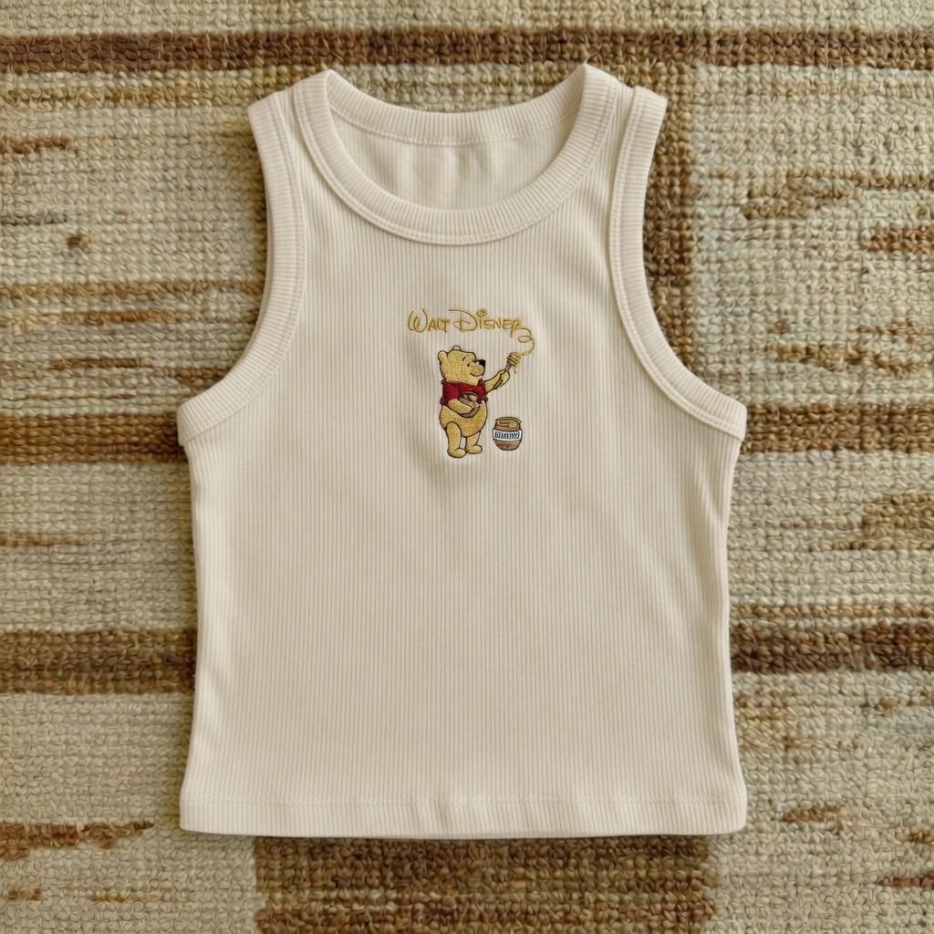Embroidered Walt Disney Artist Winnie the Pooh Tank Top – Retro Park Outfit Shirt and Classic Pooh Gift Tee - photo 3