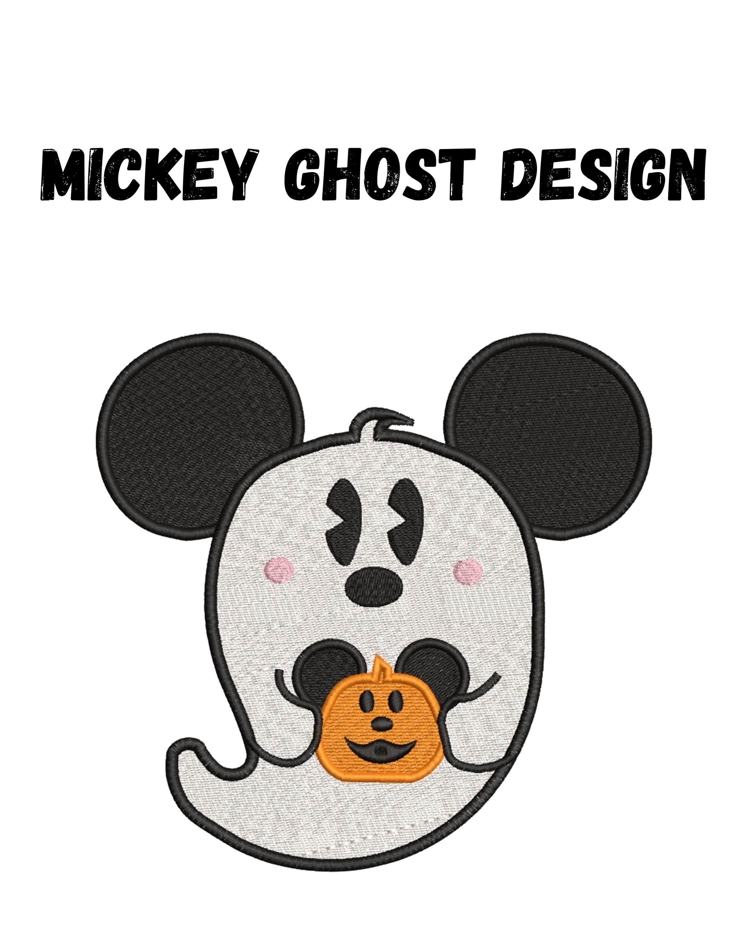 Adorable Disney Inspired Halloween Ghost Mouse Embroidered Gingham Shorts for Spooky Season Park Day Outfits - photo 2