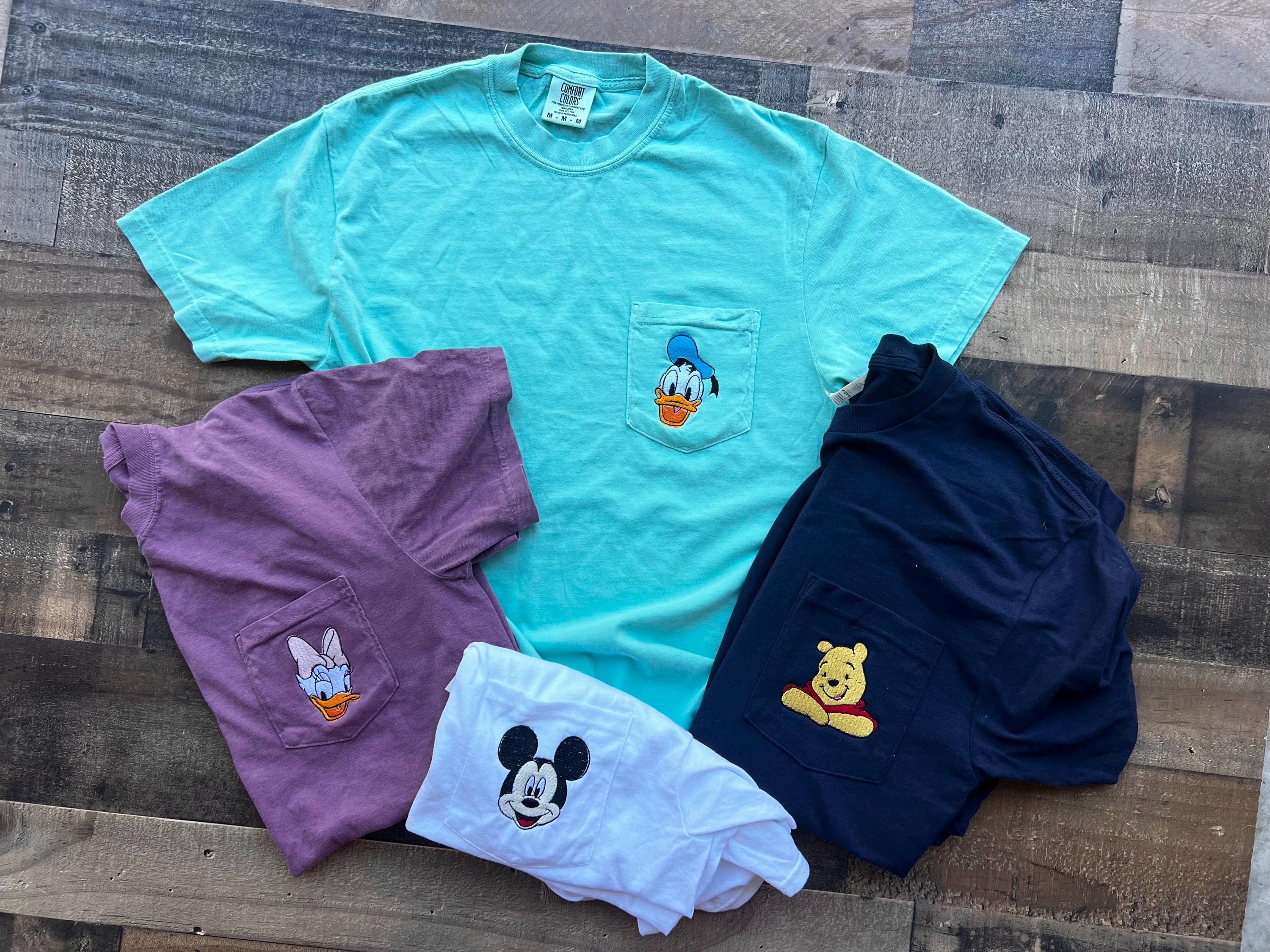 Minnie Pooh and Tigger Embroidered Pocket Disneyworld Shirt – Comfort Unisex WDW Magic Kingdom Vacation Tee for Women and Men - photo 3