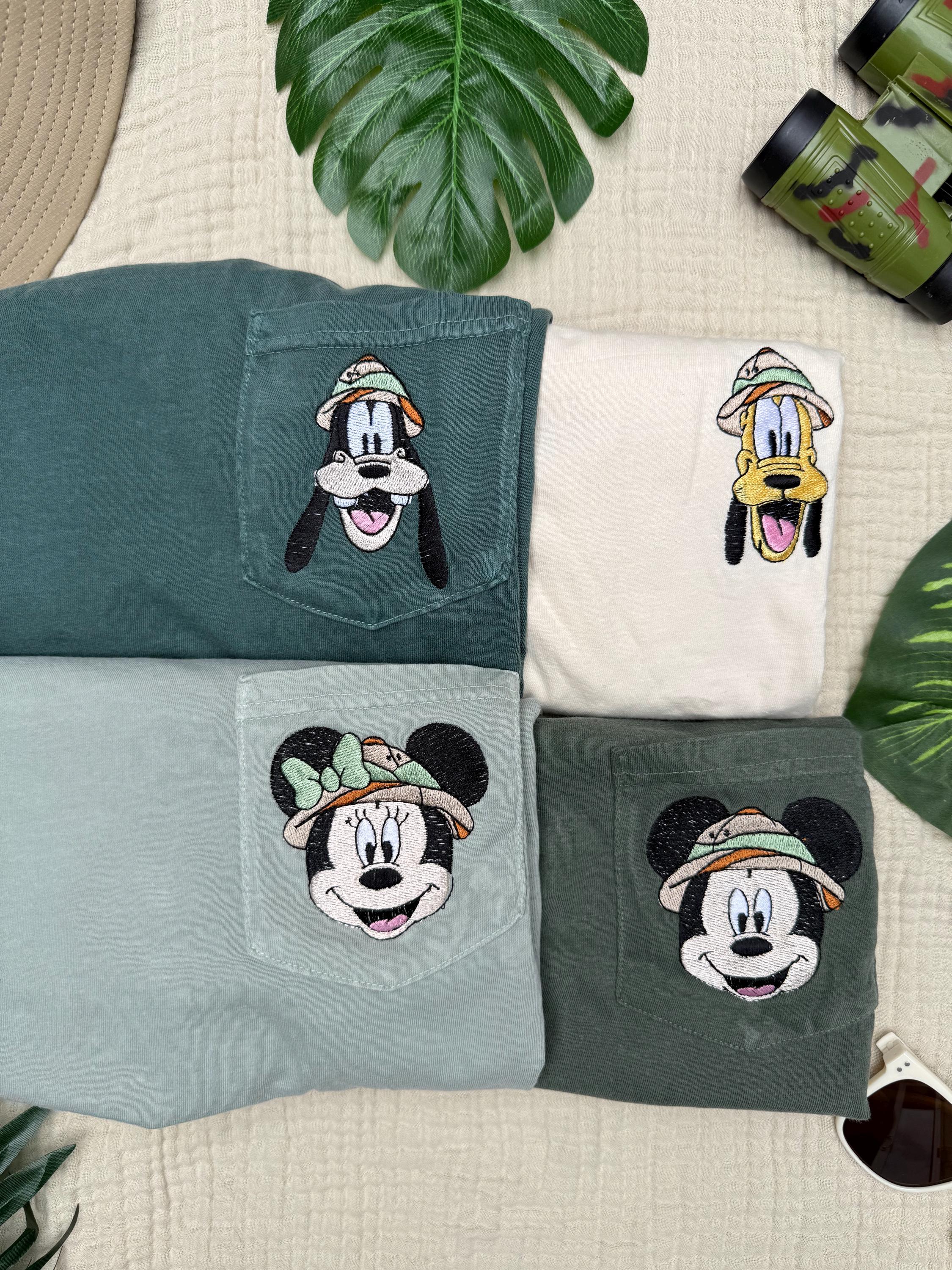 Animal Kingdom Mickey and Friends Inspired Embroidered Shirt – Disney Safari Pocket Tee for Adult Vacation Outfits - photo 2