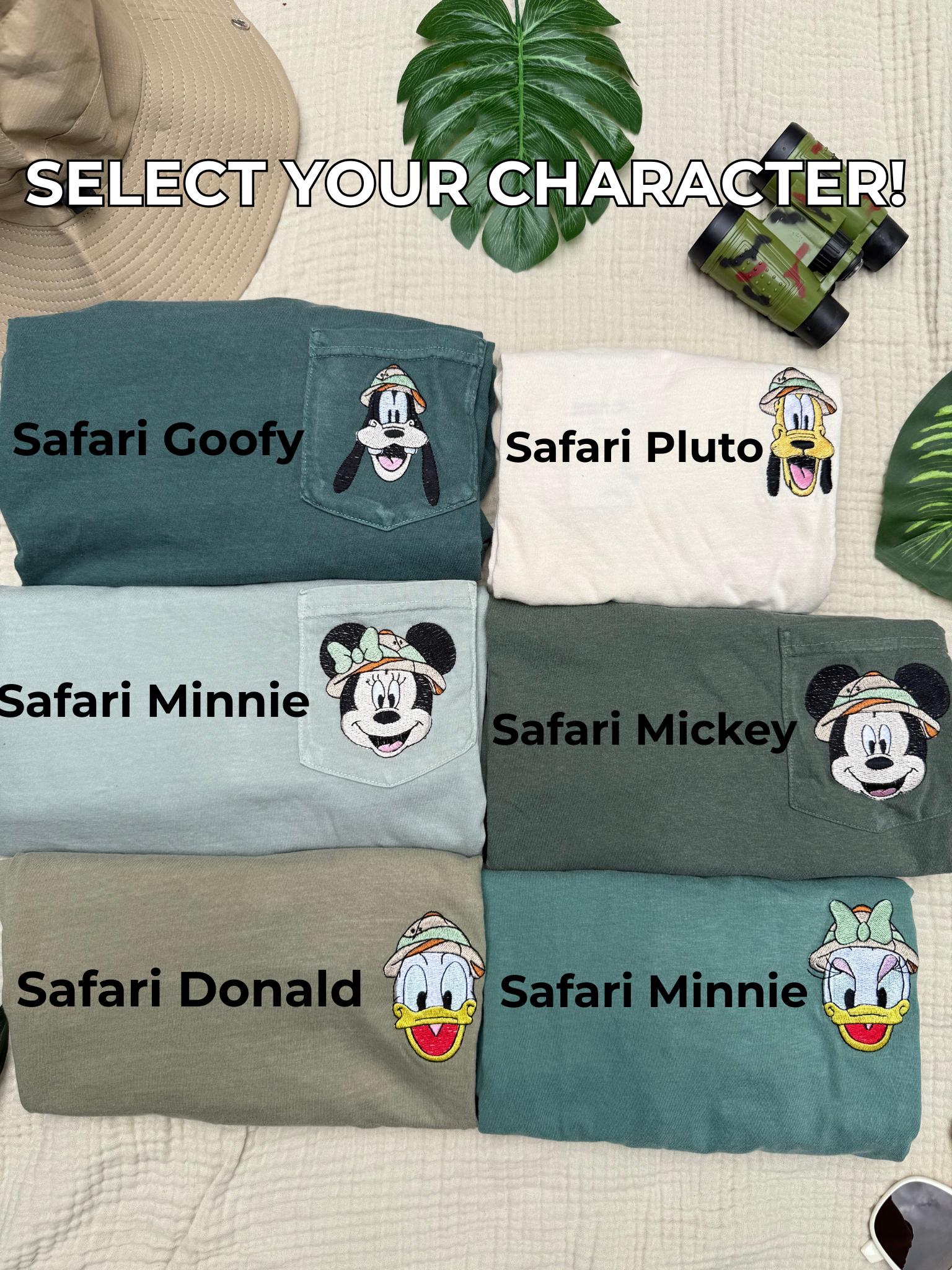 Animal Kingdom Mickey and Friends Inspired Embroidered Shirt – Disney Safari Pocket Tee for Adult Vacation Outfits - photo 3