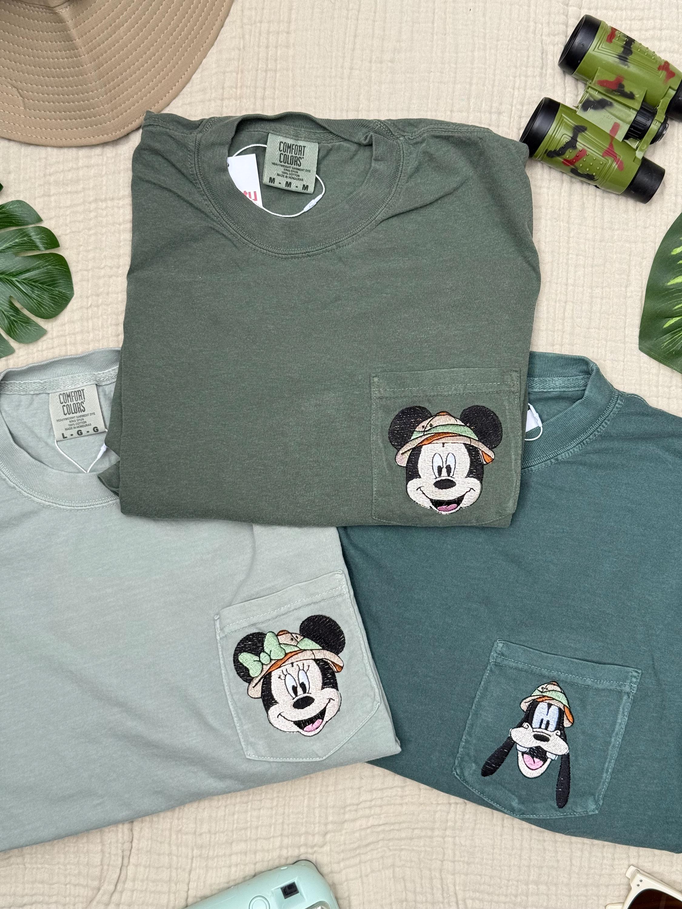 Animal Kingdom Mickey and Friends Inspired Embroidered Shirt – Disney Safari Pocket Tee for Adult Vacation Outfits - photo 4