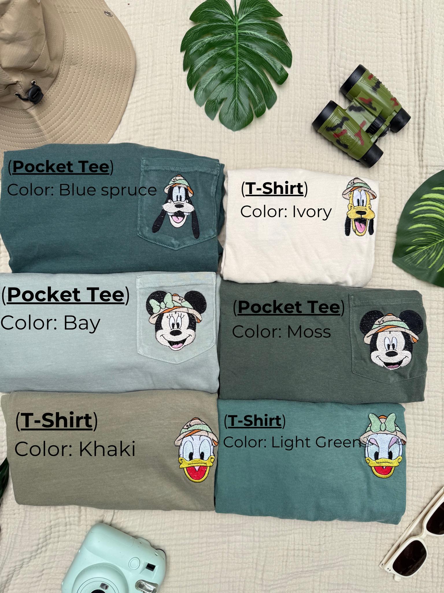 Animal Kingdom Mickey and Friends Inspired Embroidered Shirt – Disney Safari Pocket Tee for Adult Vacation Outfits - photo 5