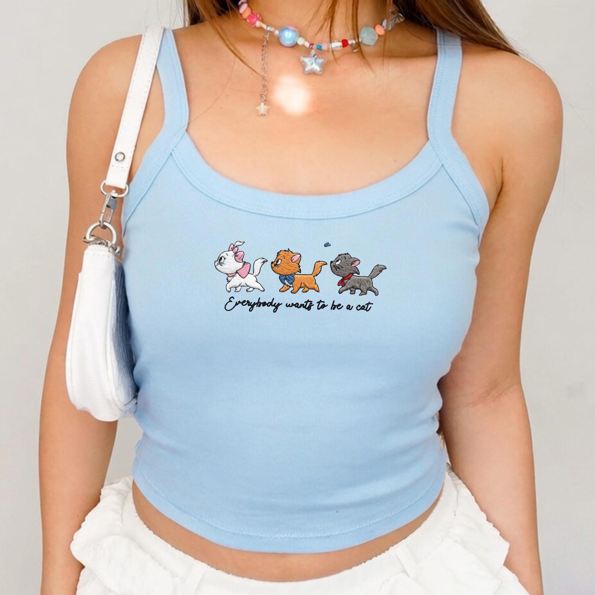 Embroidered Aristocats Cat Mom Tank Top with Disney Marie Toulouse Berlioz Shirt for Magic Kingdom Outfit - photo 8
