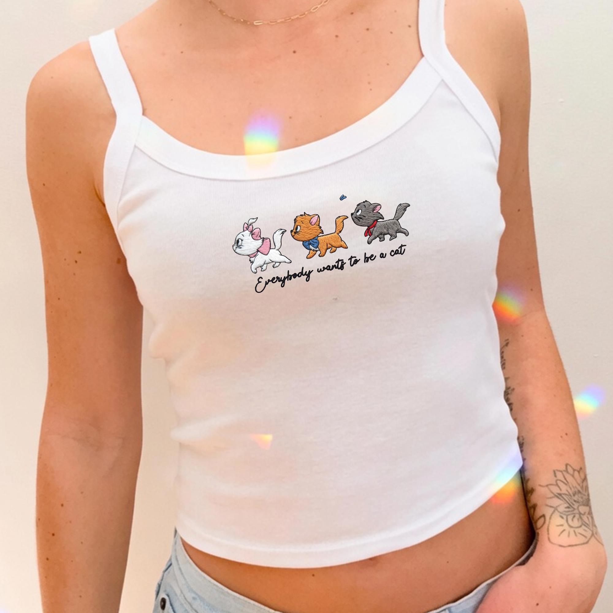 Embroidered Aristocats Cat Mom Tank Top with Disney Marie Toulouse Berlioz Shirt for Magic Kingdom Outfit - photo 9