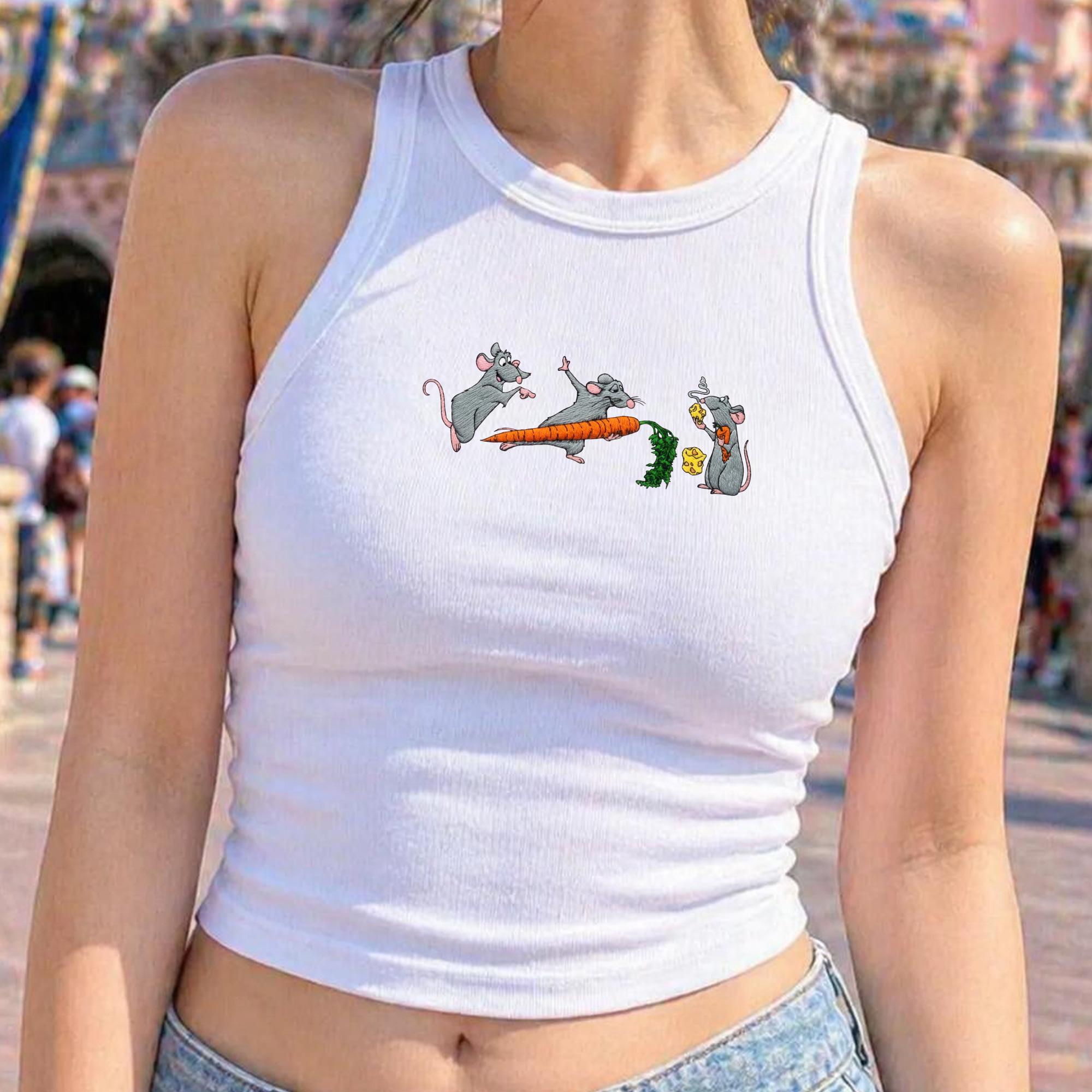Embroidered Ratatouille Disney Tank Top with Remy Little Chef Baby Tee and Vintage Disney Park T-Shirt for Epcot Food and Wine Outfit and Disney Gift