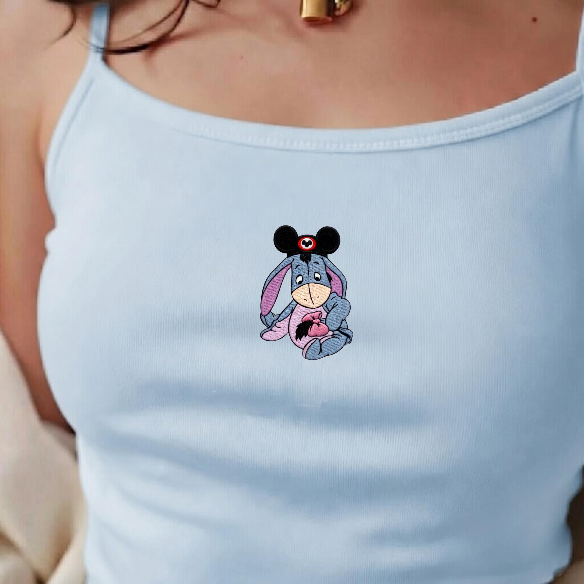 Embroidered Disney Winnie The Pooh Tank Top with Pooh Tigger Eeyore Piglet Watercolor Baby Tee for Disney Group Matching Outfit Tee - photo 10