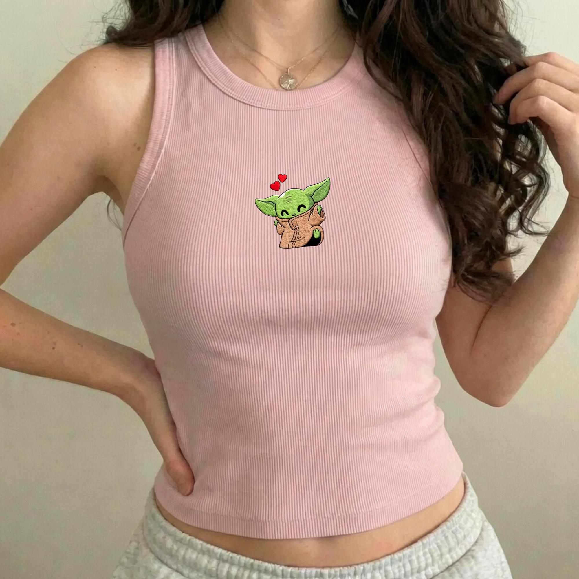Embroidered Baby Yoda Star Wars Tank Top with Boba Fett Darth Vader Chewbacca Baby Tee and Mandalorian Tank for Disney Gift - photo 10