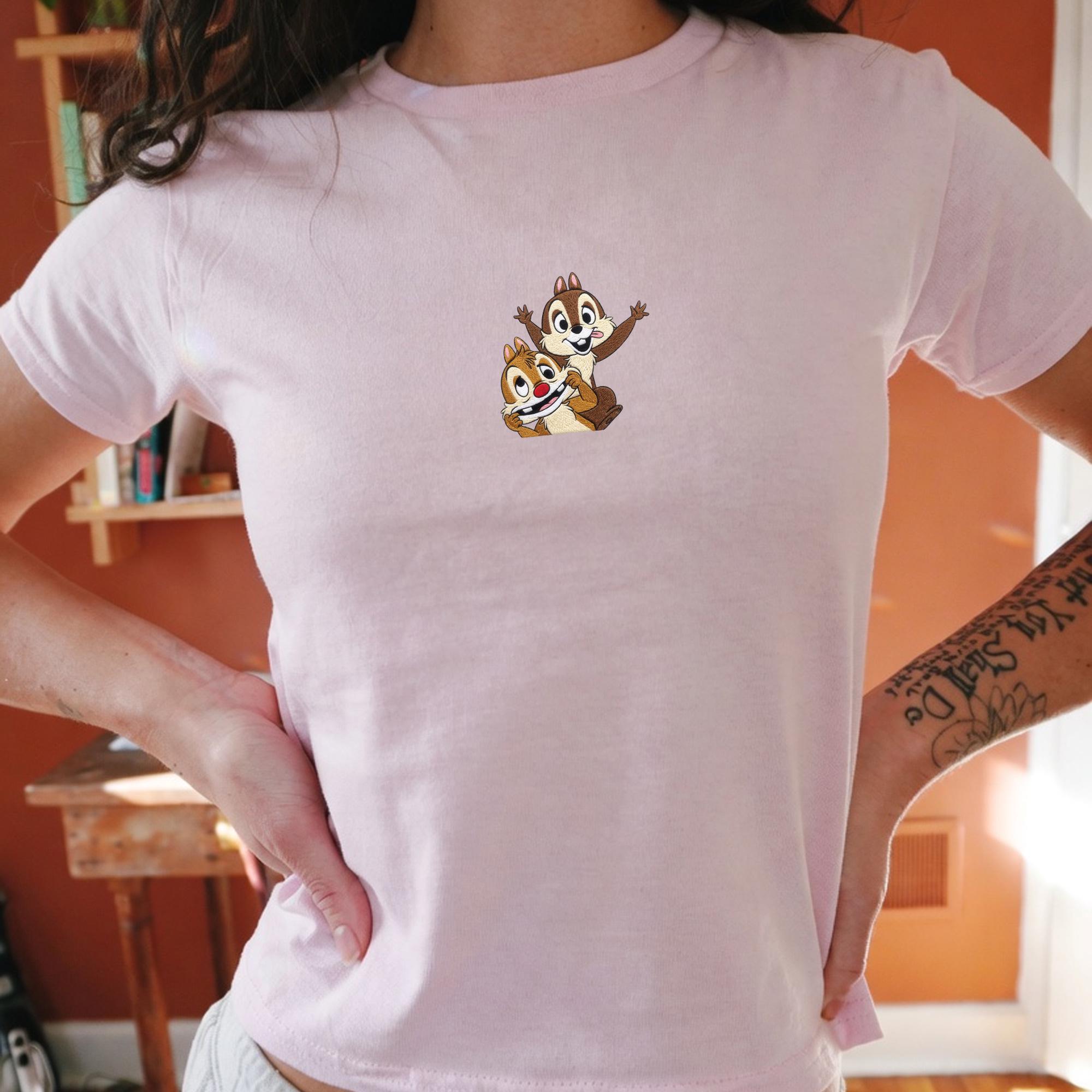 Chip 'n Dale Embroidered Tank Top with Disney Squirrels Tee, Acorn Baby Tee, Magic Kingdom Tee for Retro Disney Park Holiday Outfit - photo 9