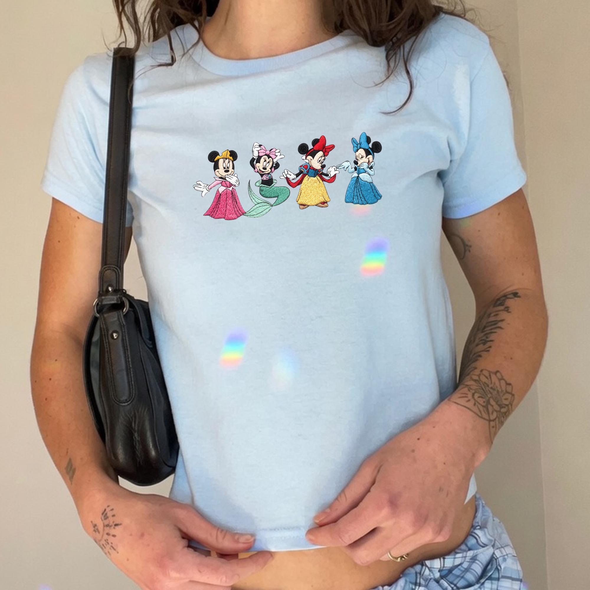 Embroidered Disney Princess Minnie Mouse Tank Top with Minnie Princess Shirt and Disney Trip Shirt for Disney Princess Baby Tee - photo 9