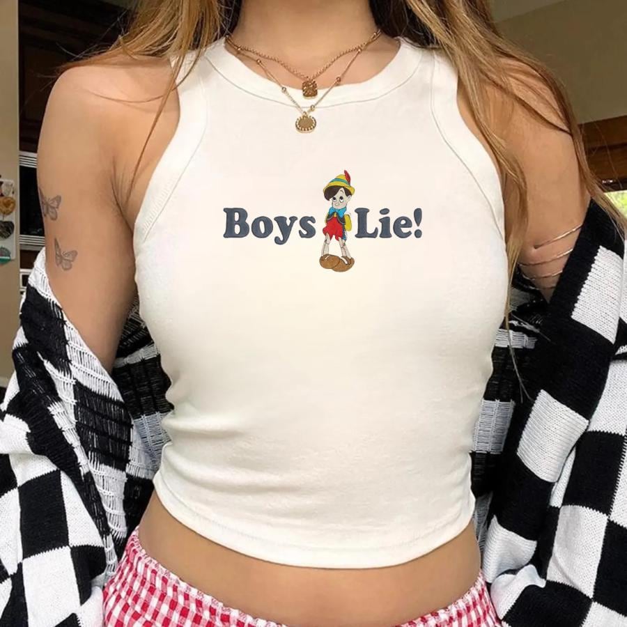 Embroidered Disney Pinocchio Boys Lie Baby Tee and Tank Top – Summer Crop Top for Magic Kingdom Disneyland Family Trips - photo 2
