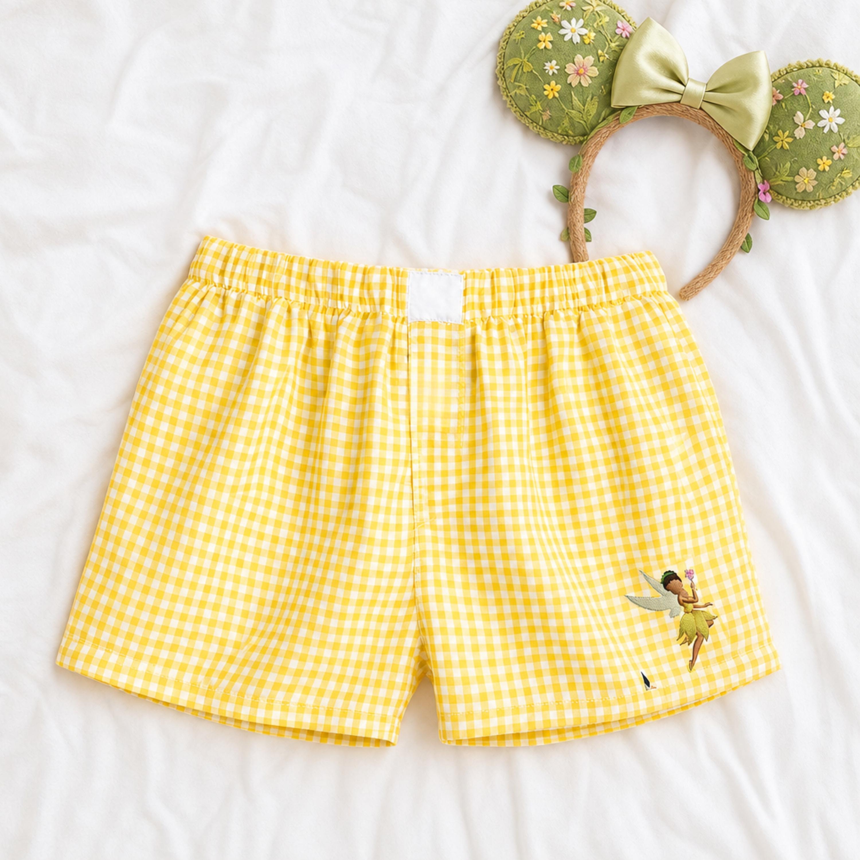 Disney Pixie Hollow Inspired Embroidered Gingham Shorts – Fairy Themed Collection for Park Days and Summer Outfits - photo 6