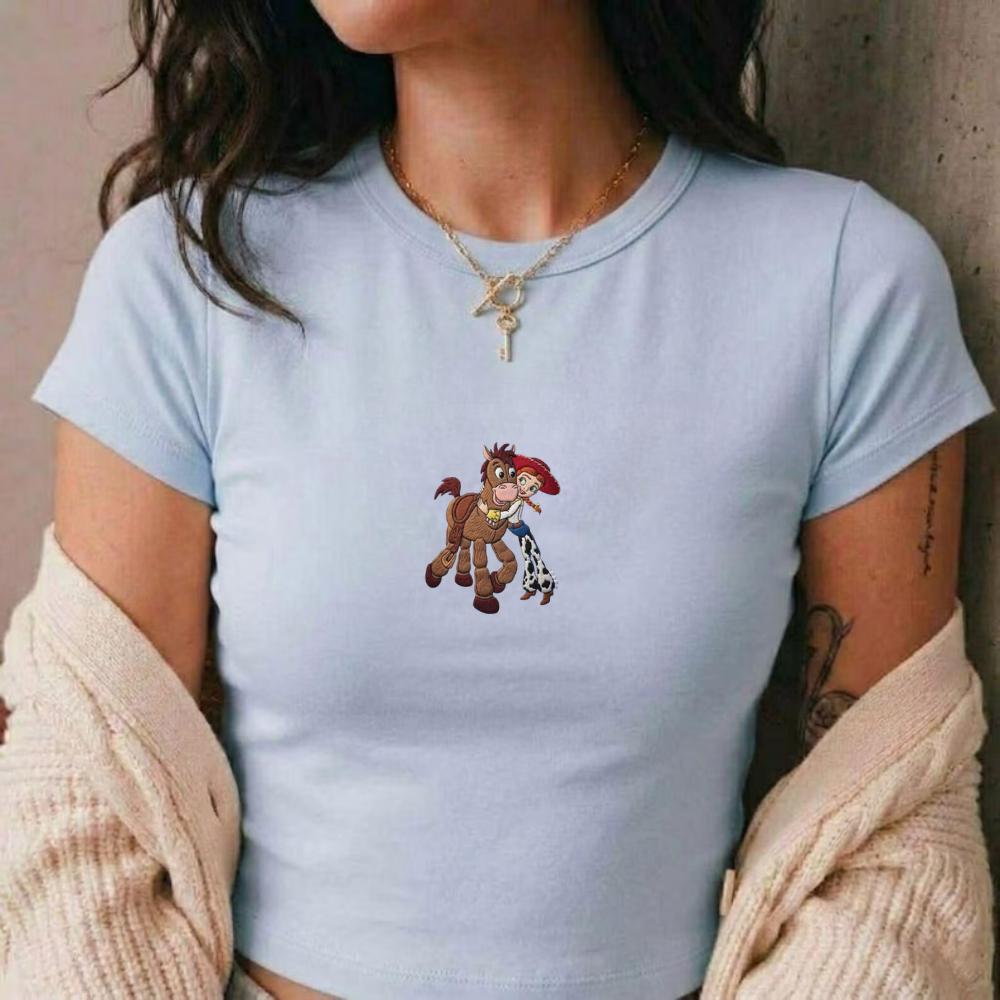 Embroidered Toy Story Jessie and Bullseye Baby Tee – Retro Disney Family Matching Shirt for Park Days and Trips - photo 2