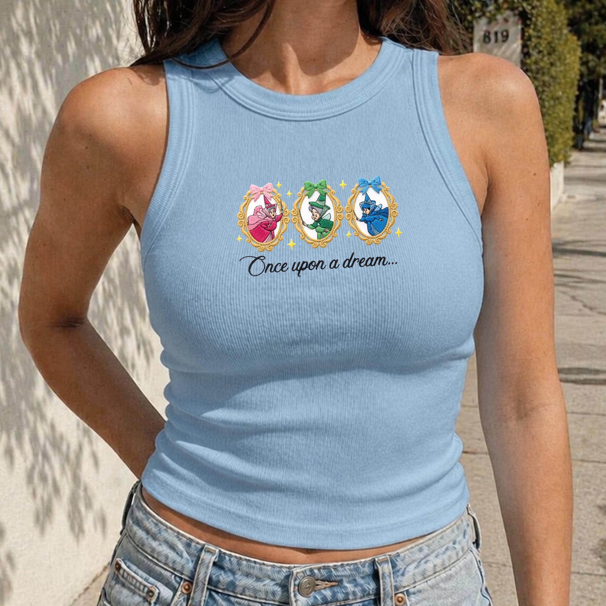 Embroidered Princess Baby Tee with Fairytale Tank Top for Once Upon a Dream Magic Kingdom Trip Outfit for Kids - photo 9