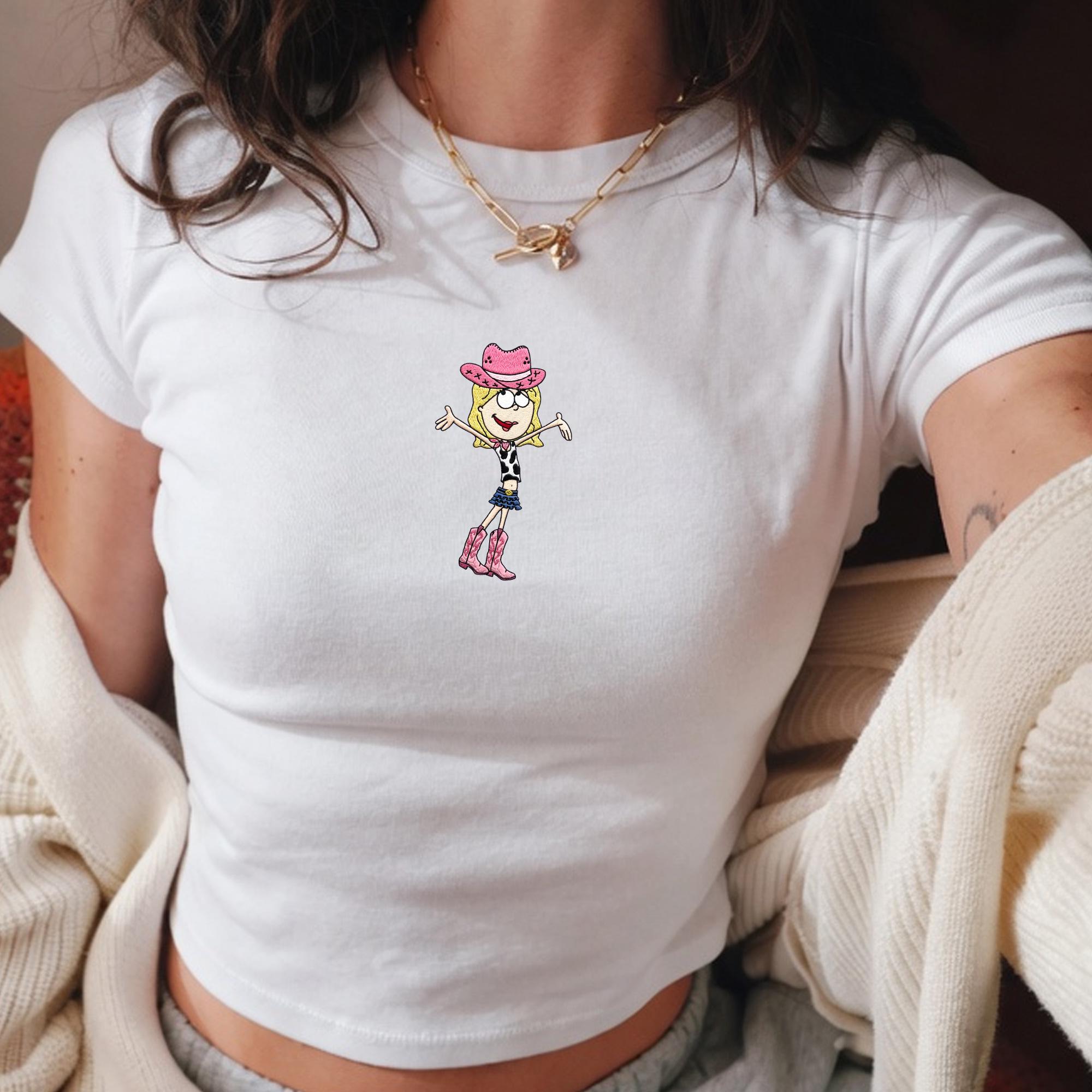 Lizzie McGuire Cowgirl Embroidered Baby Tee with Cute Y2K Racer Tank Top for Disney Trip Outfit and Fan Vacation Shirt Gift