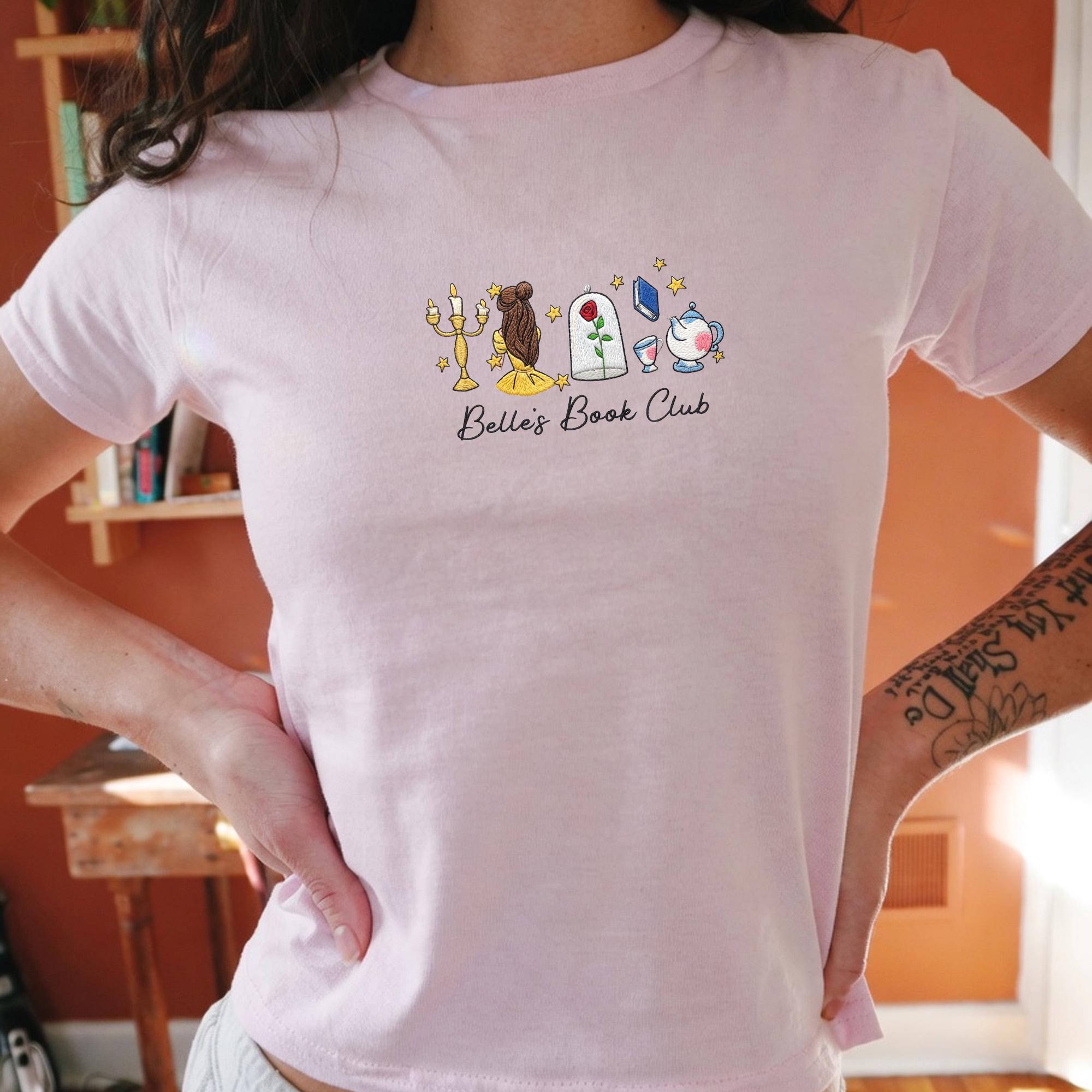 Embroidered Belle S Book Club Baby Tee – Cute Beauty And The Beast Inspired Tank Top Shirt For Magic Kingdom Park Outfit And Book Lover - photo 8
