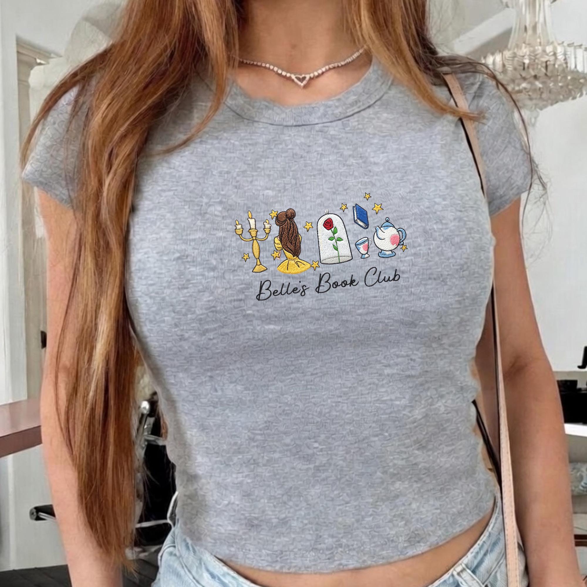 Embroidered Belle S Book Club Baby Tee – Cute Beauty And The Beast Inspired Tank Top Shirt For Magic Kingdom Park Outfit And Book Lover - photo 9