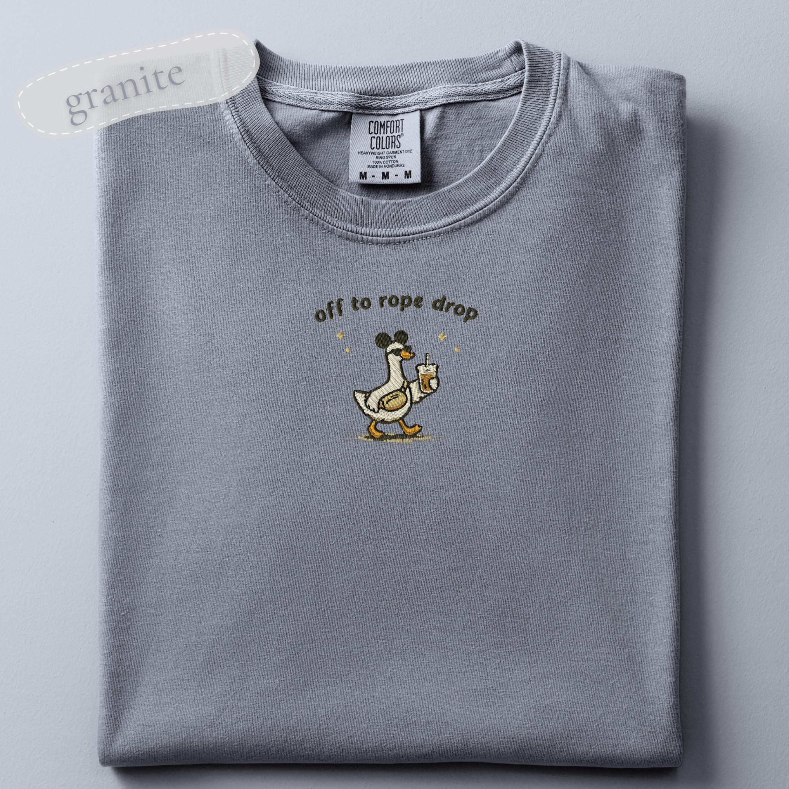 Embroidered Off To Rope Drop Comfort Colors Shirt – Disney Inspired Theme Park Day Tee and Gift for Adults - photo 6