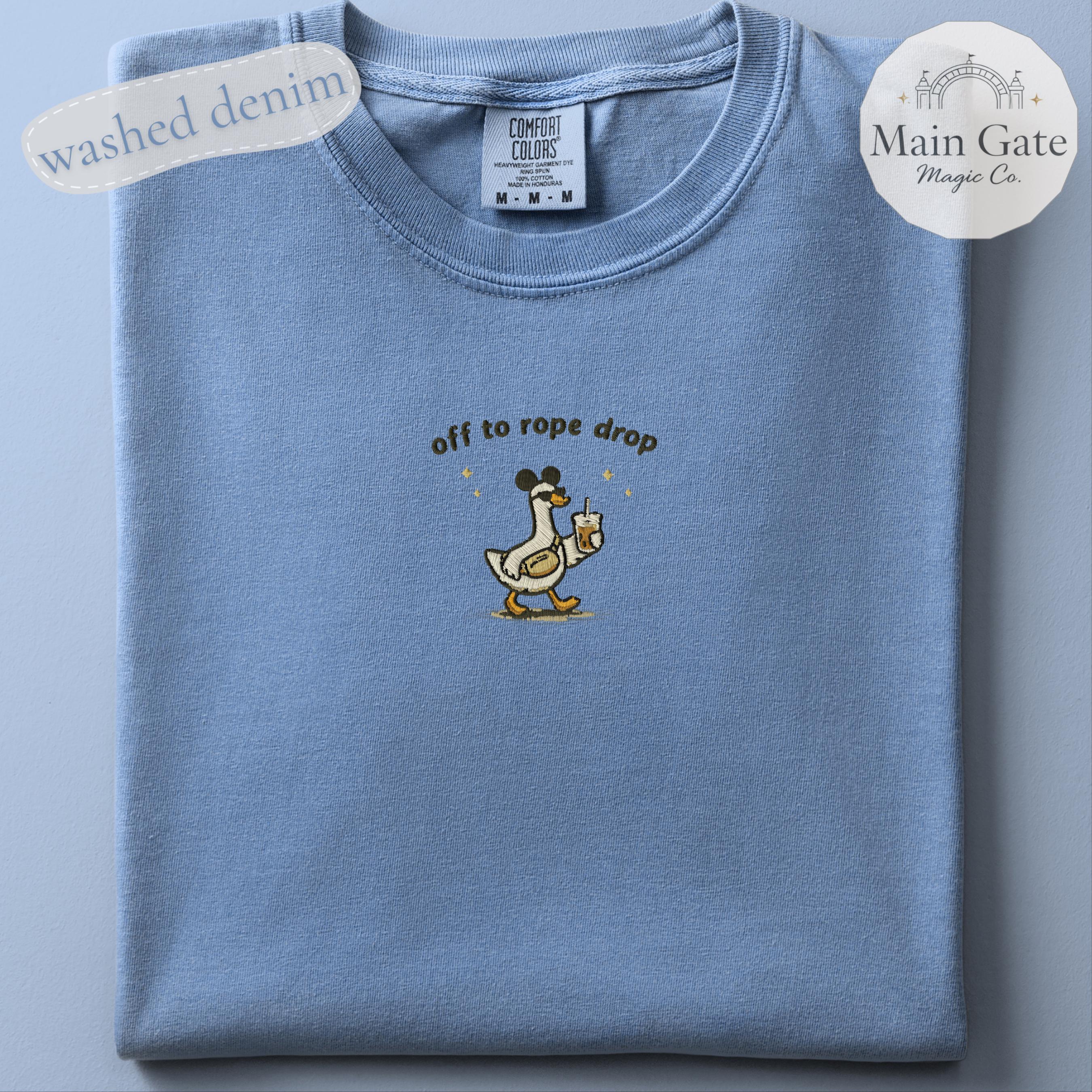 Embroidered Off To Rope Drop Comfort Colors Shirt – Disney Inspired Theme Park Day Tee and Gift for Adults - photo 8