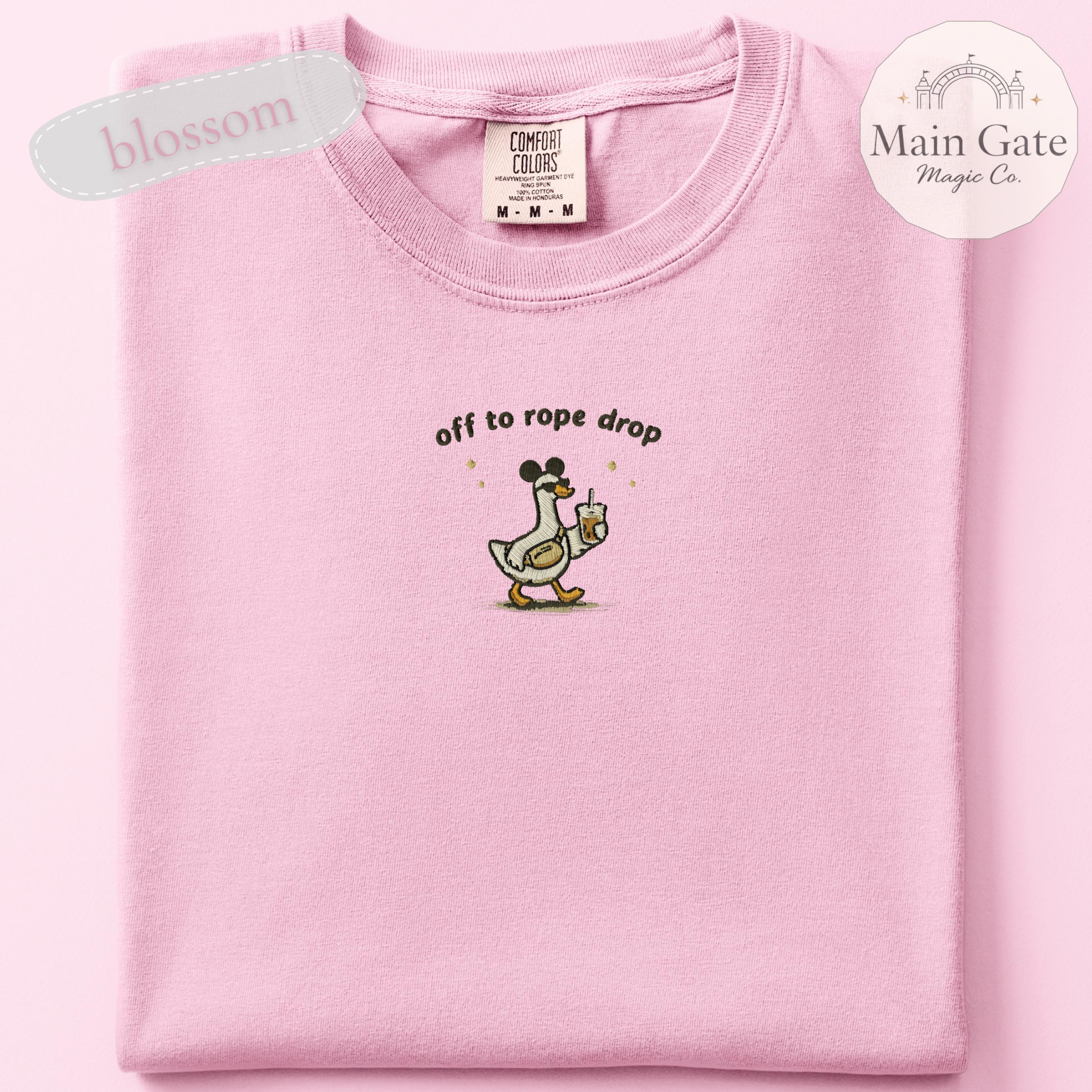 Embroidered Off To Rope Drop Comfort Colors Shirt – Disney Inspired Theme Park Day Tee and Gift for Adults - photo 9
