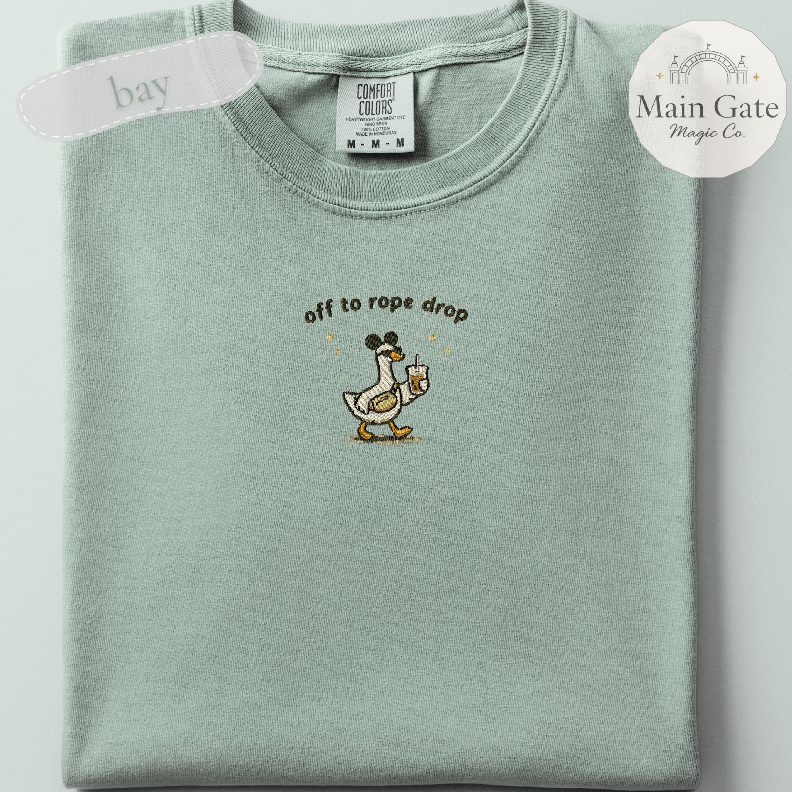 Embroidered Off To Rope Drop Comfort Colors Shirt – Disney Inspired Theme Park Day Tee and Gift for Adults - photo 11