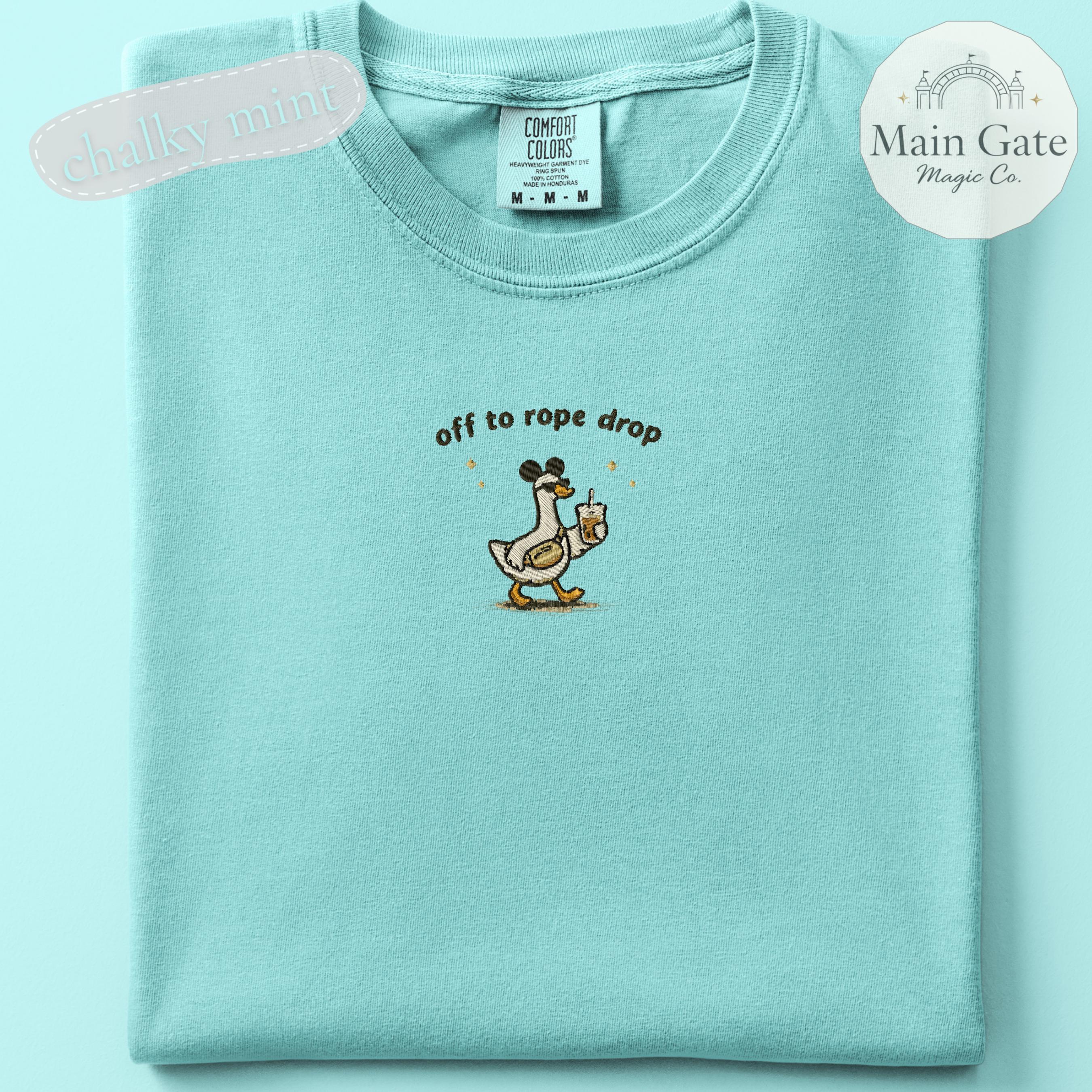 Embroidered Off To Rope Drop Comfort Colors Shirt – Disney Inspired Theme Park Day Tee and Gift for Adults - photo 12
