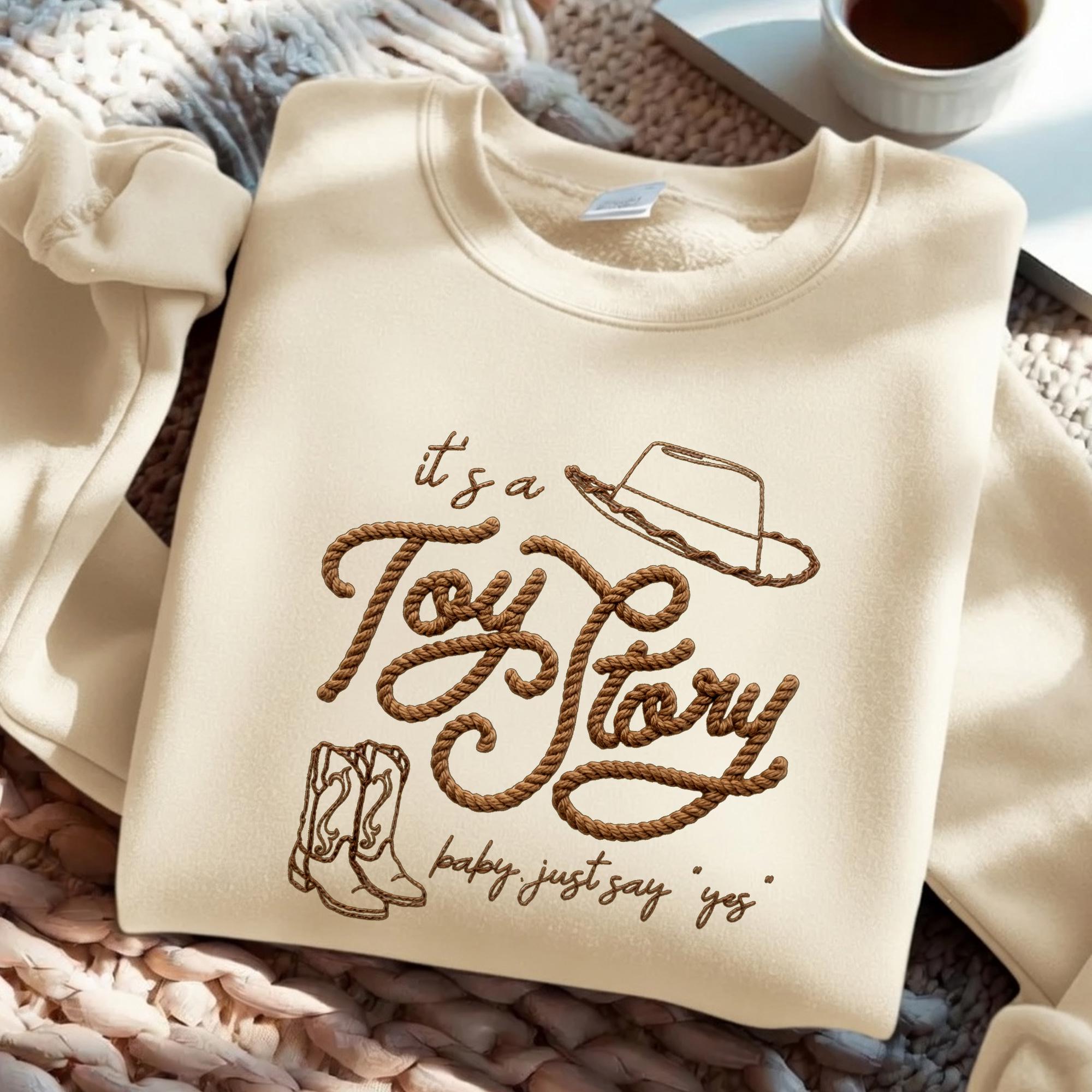 Embroidered Retro It's A Toy Story Shirt with Western Cowboy Graphic Tee and Country Aesthetic Disney Lovers Gift for Cute Western Sweatshirt Hoodie