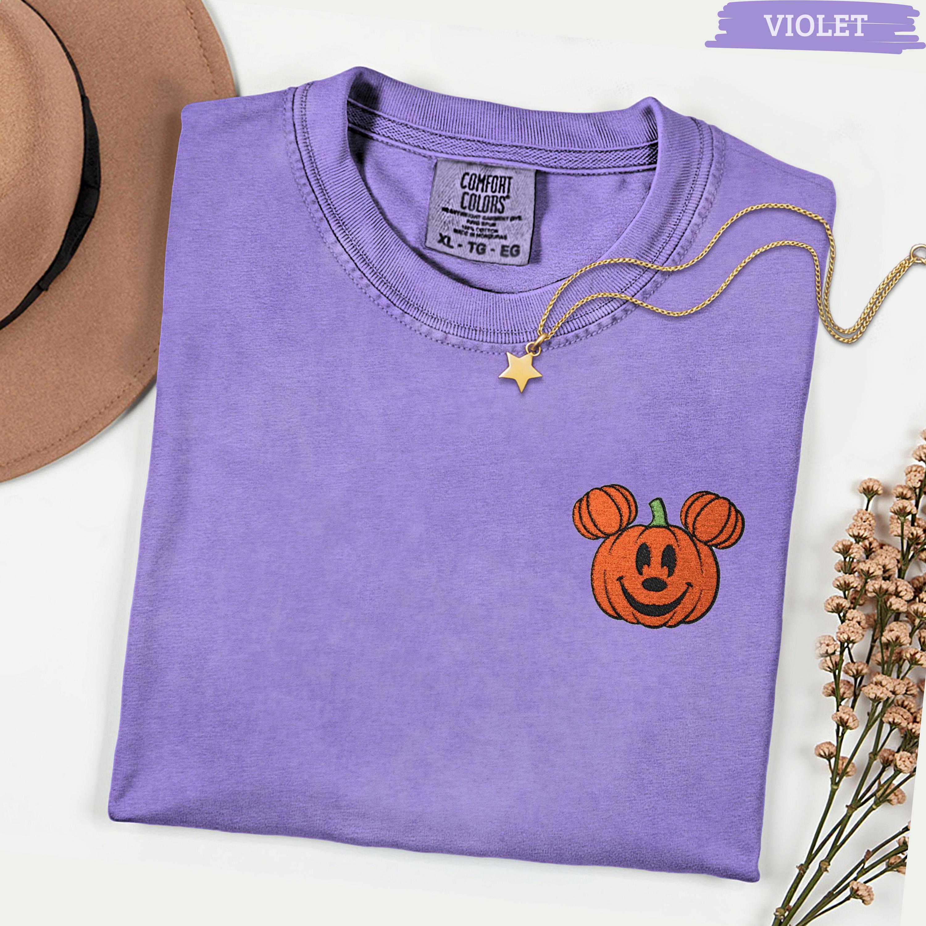 Mickey Pumpkin Embroidered Shirt for Mickeys Not So Scary Halloween Party – Disney Family Matching Trip T-Shirt Tee