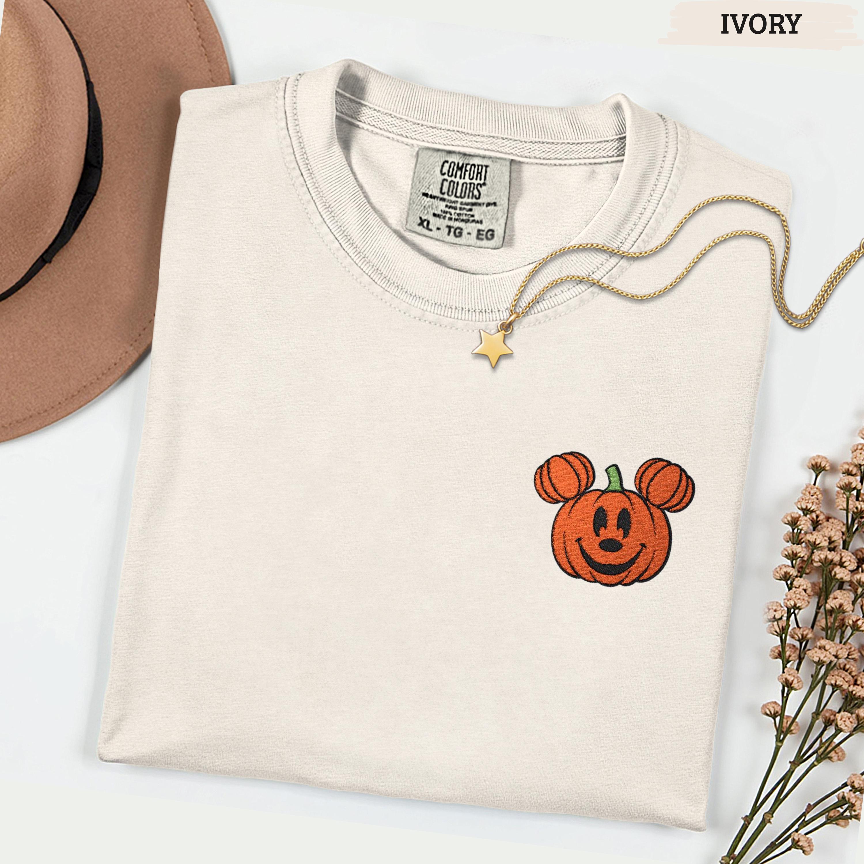 Mickey Pumpkin Embroidered Shirt for Mickeys Not So Scary Halloween Party – Disney Family Matching Trip T-Shirt Tee - photo 3