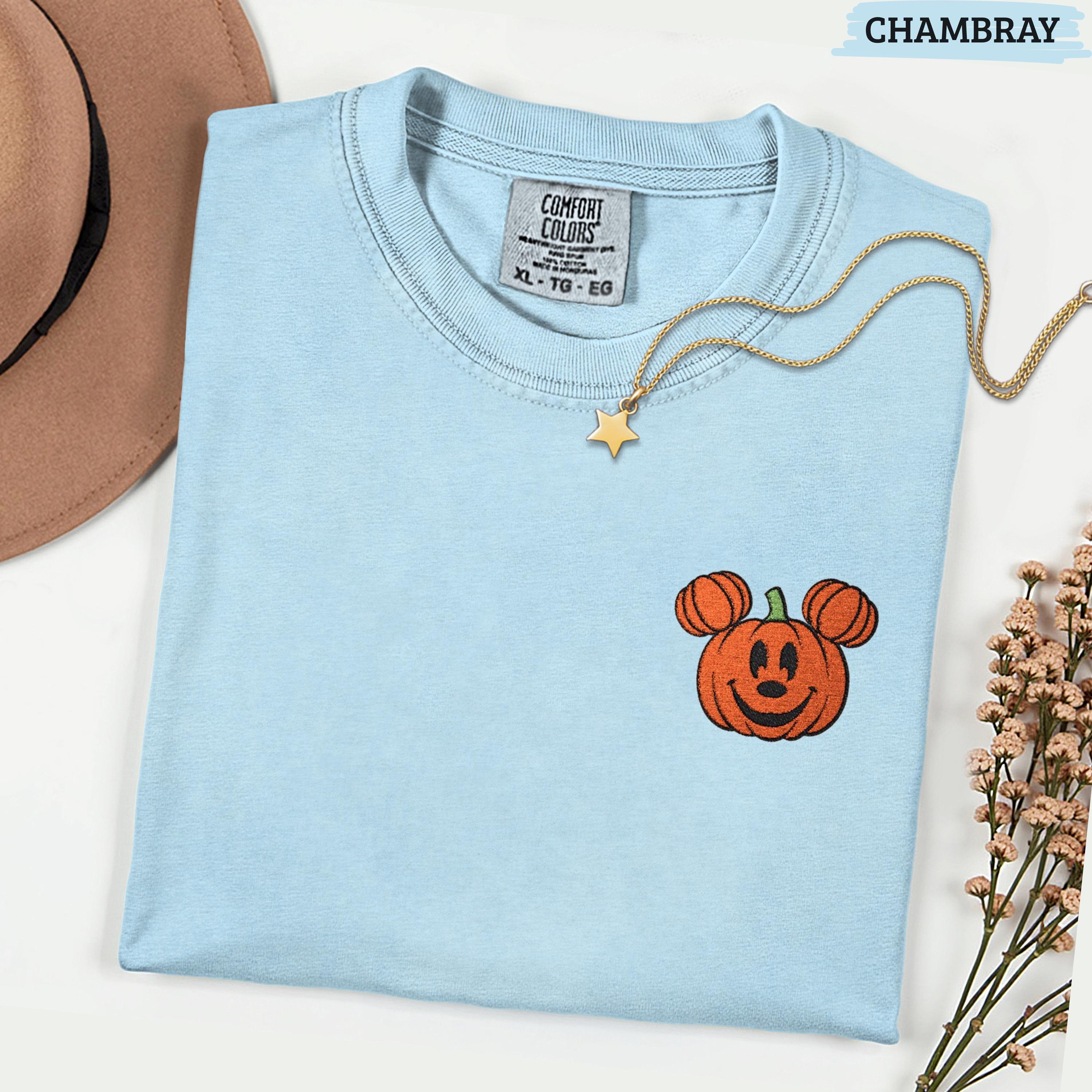 Mickey Pumpkin Embroidered Shirt for Mickeys Not So Scary Halloween Party – Disney Family Matching Trip T-Shirt Tee - photo 6