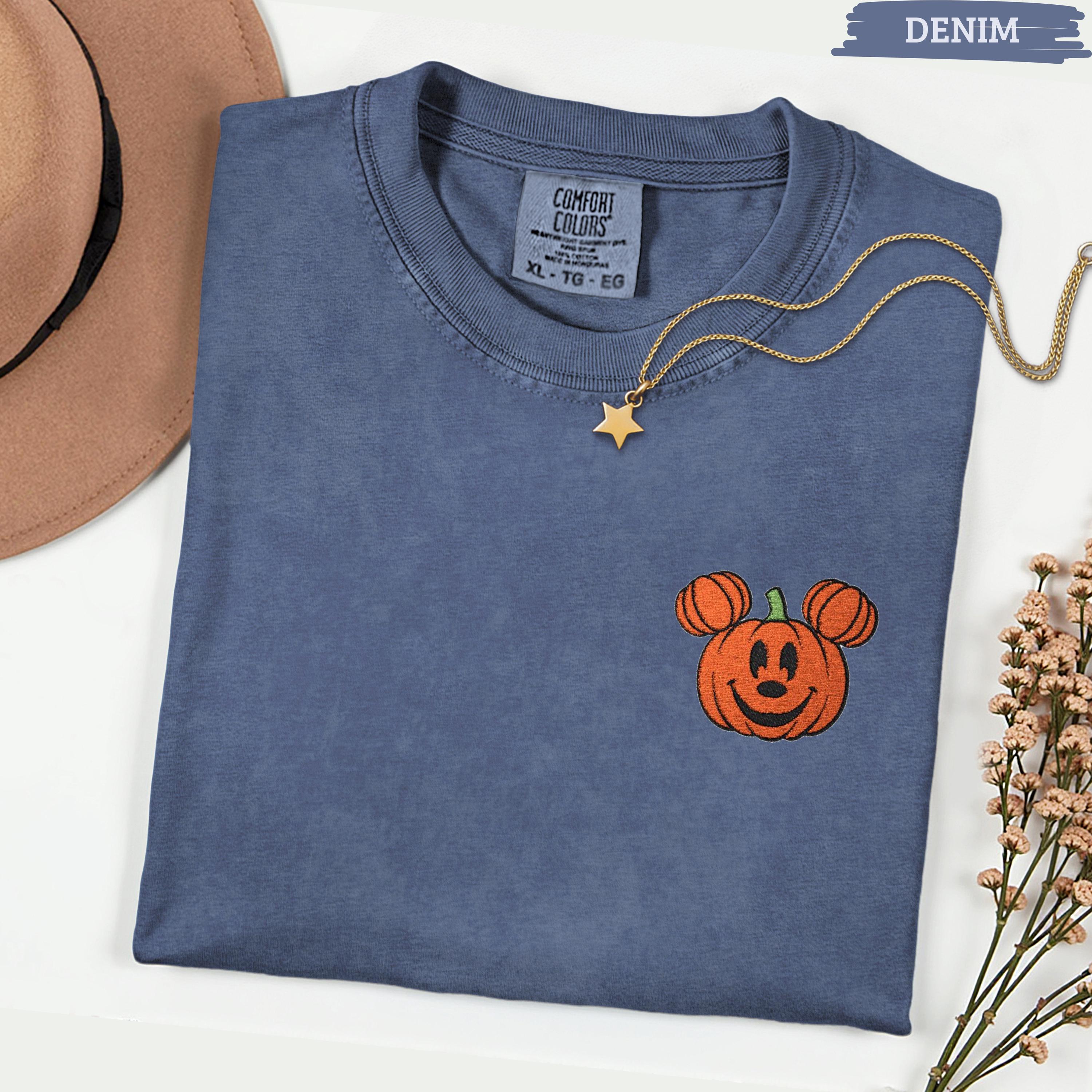 Mickey Pumpkin Embroidered Shirt for Mickeys Not So Scary Halloween Party – Disney Family Matching Trip T-Shirt Tee - photo 8