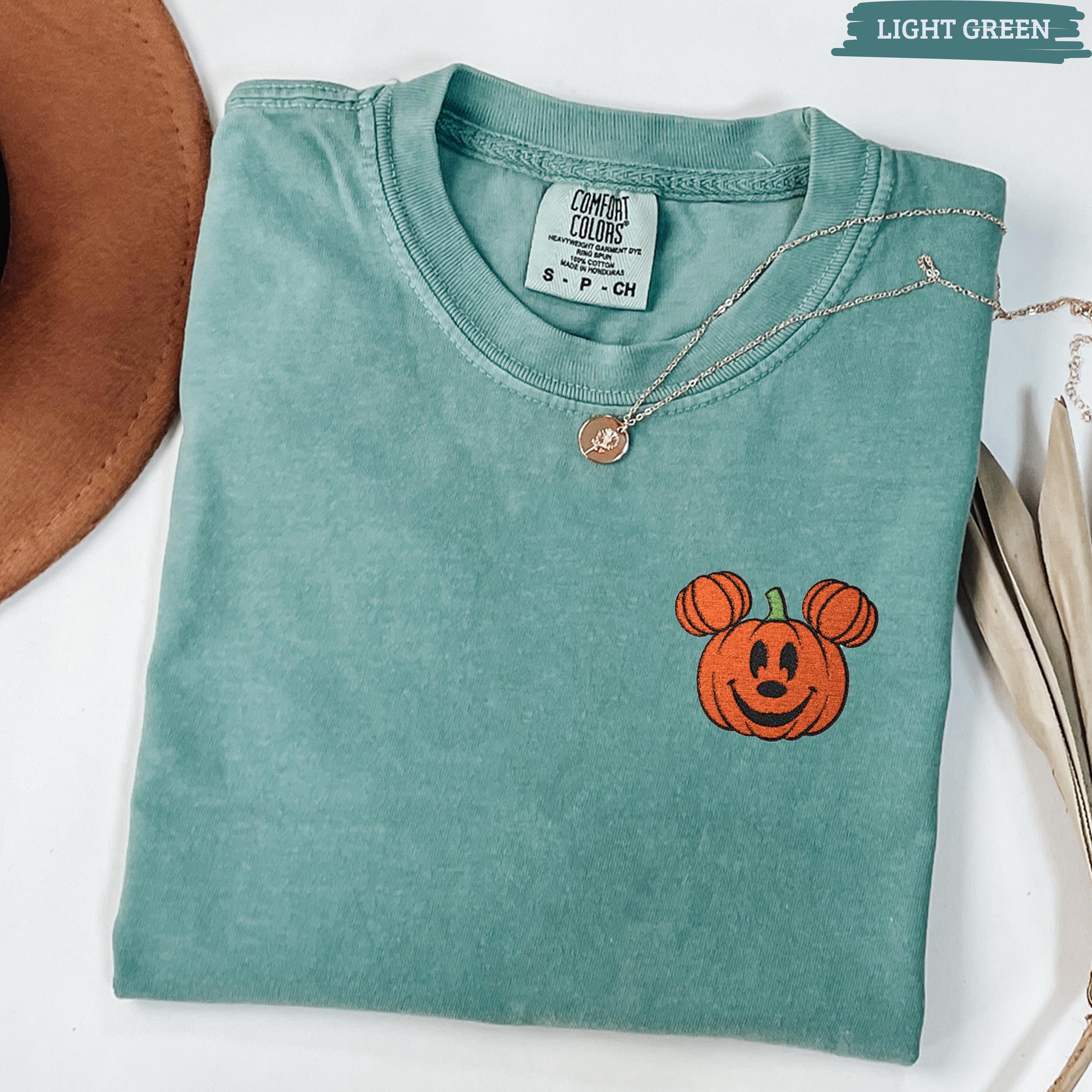 Mickey Pumpkin Embroidered Shirt for Mickeys Not So Scary Halloween Party – Disney Family Matching Trip T-Shirt Tee - photo 9