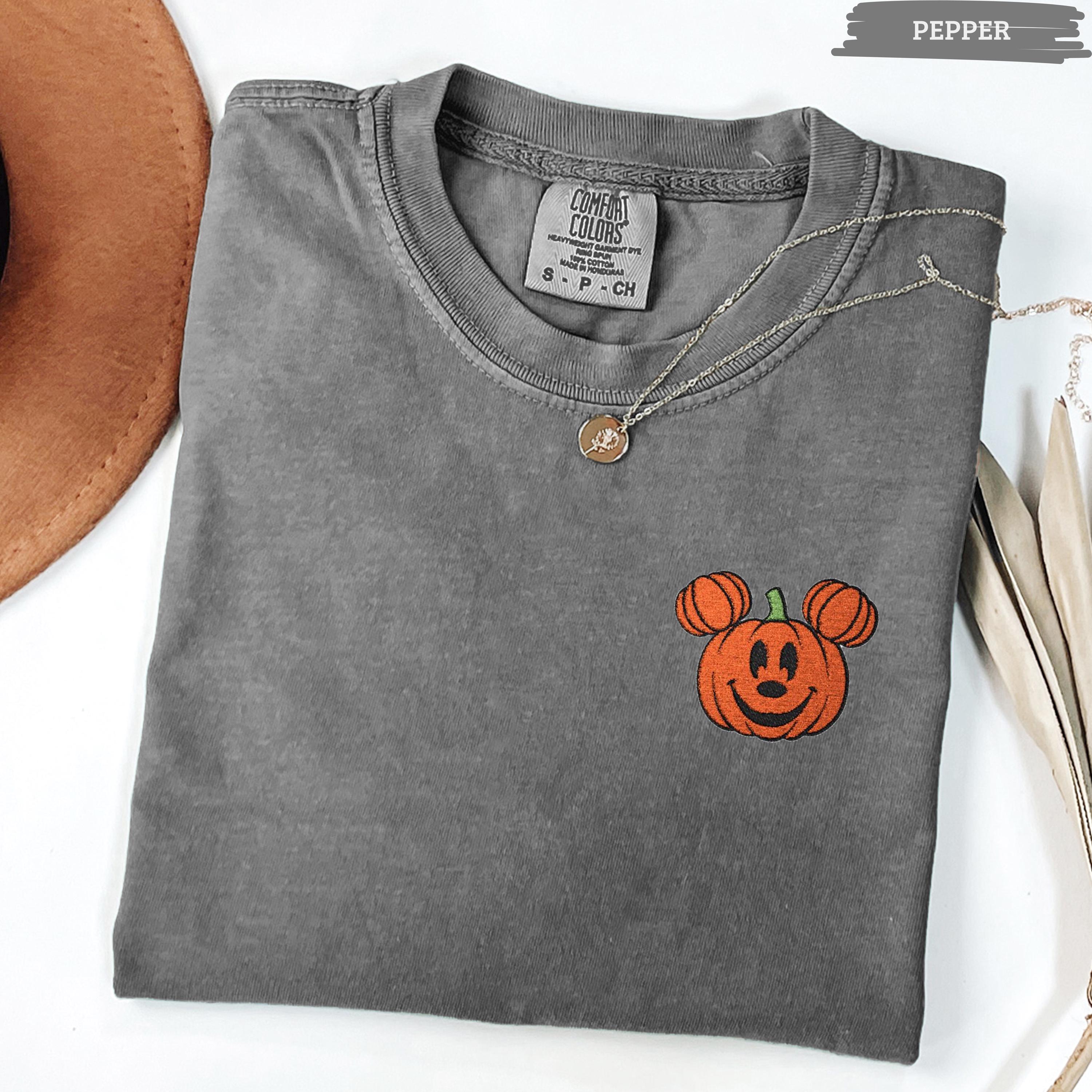 Mickey Pumpkin Embroidered Shirt for Mickeys Not So Scary Halloween Party – Disney Family Matching Trip T-Shirt Tee - photo 14