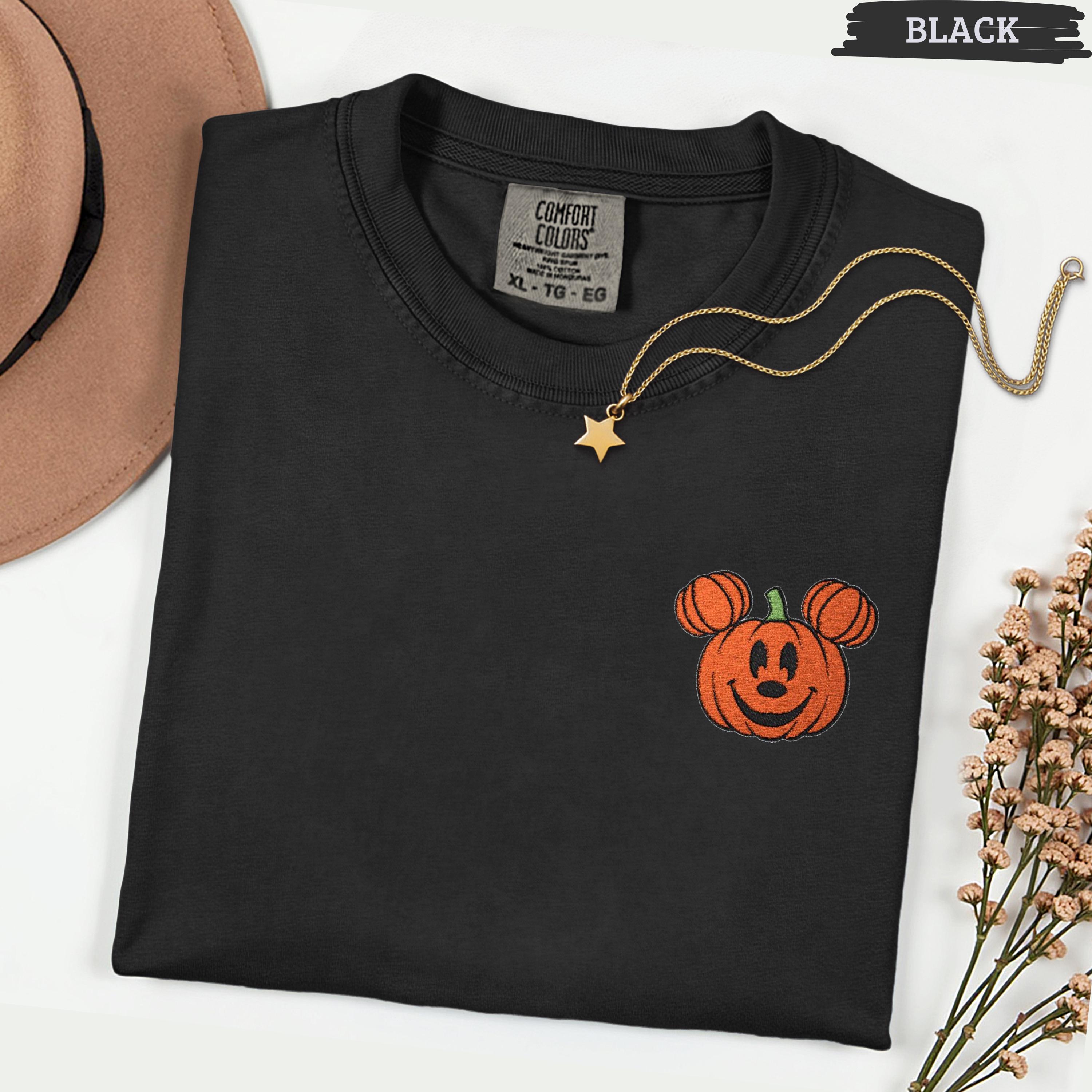 Mickey Pumpkin Embroidered Shirt for Mickeys Not So Scary Halloween Party – Disney Family Matching Trip T-Shirt Tee - photo 15