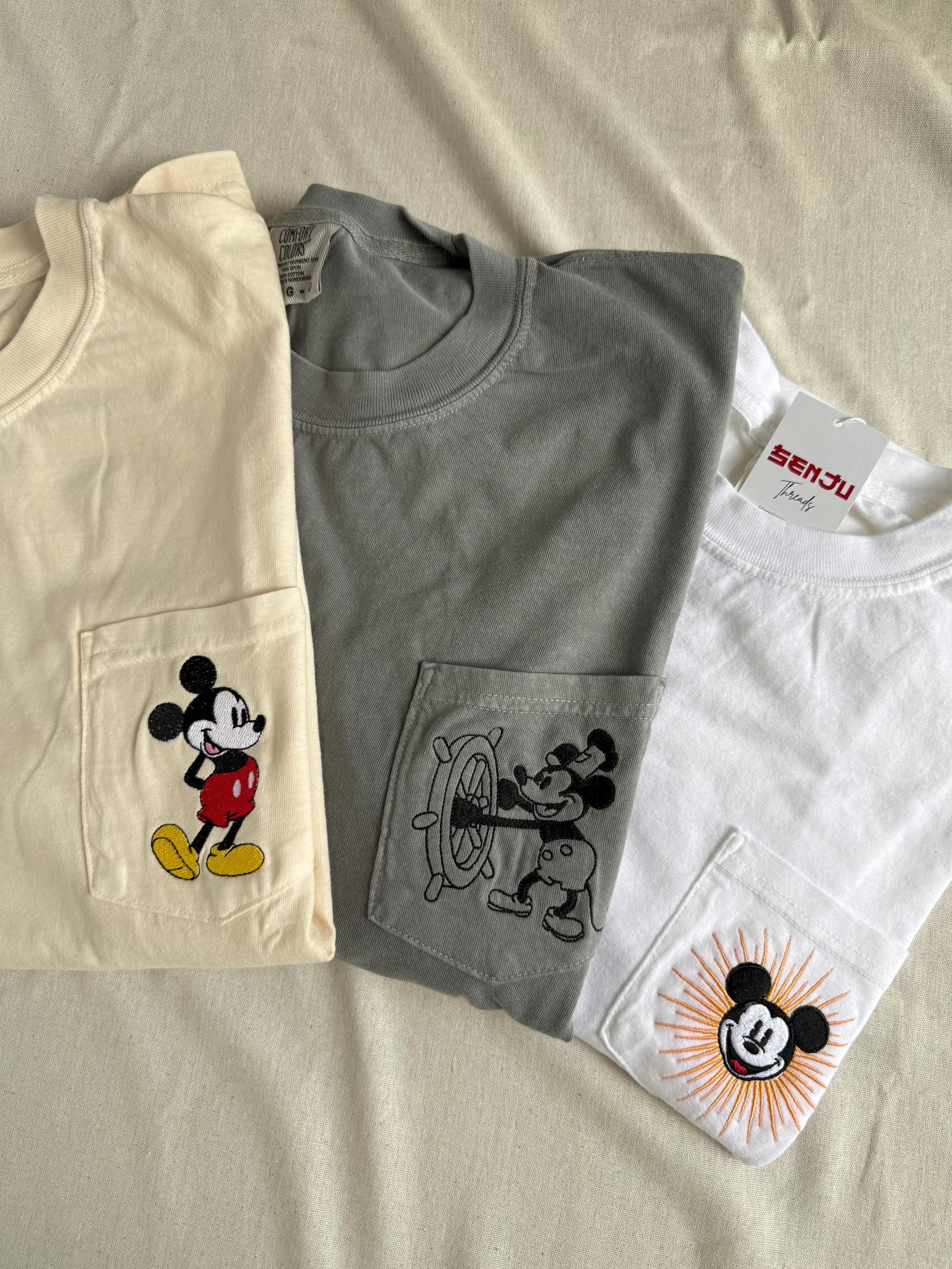 Mens Mickey Pocket Tee Collection – Embroidered Edition Shirt for Everyday Casual Wear and Park Days - photo 2